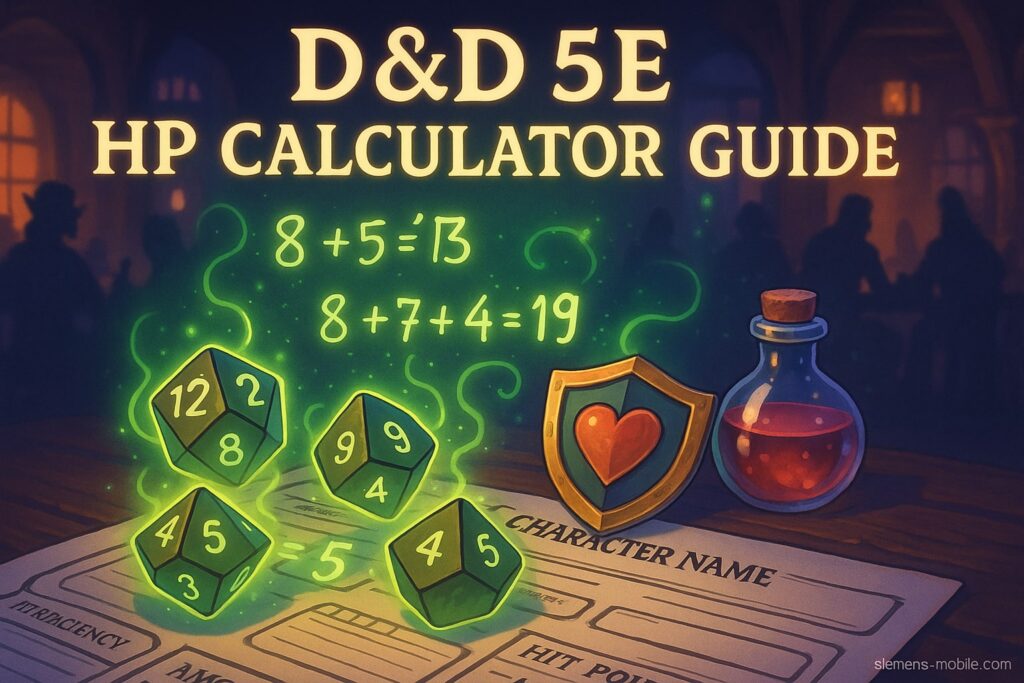 dnd 5e hp calculator