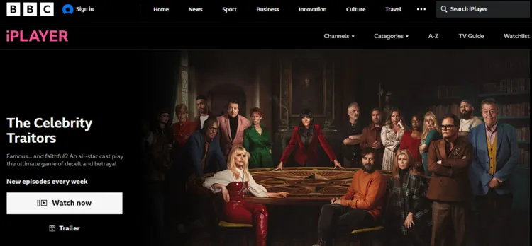 BBC iPlayer homepage - SiemensMobile