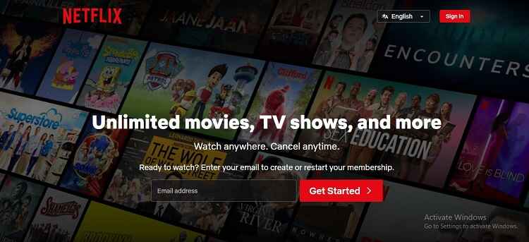 Crunchyroll homepage showing Naruto availability - SiemensMobile