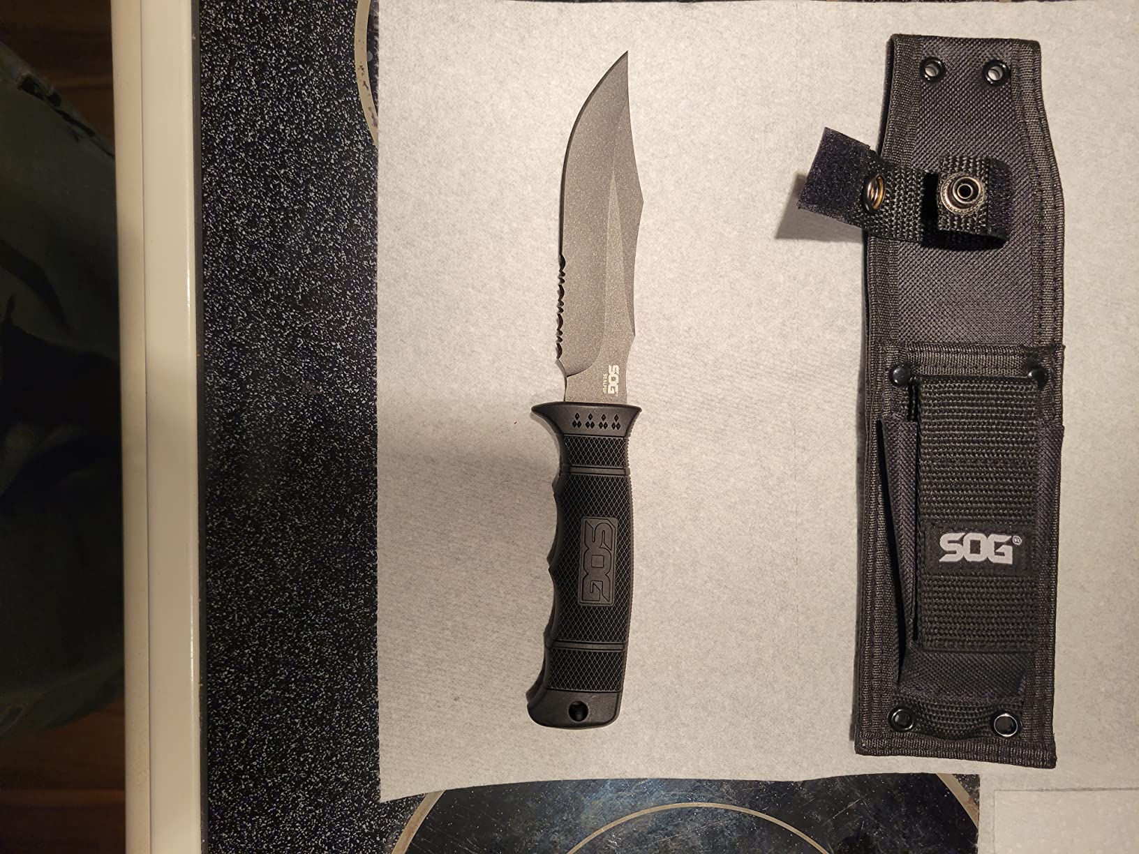 SOG Fixed Blade Knives with Sheath - SEAL Pup Tactical Knife, Survival Knife and Hunting Knife w/ 4.75 Inch Blade customer photo 1