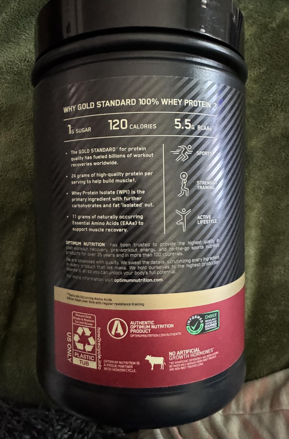Gold Standard 100% Whey Protein Powder, Double Rich Chocolate 1.98 Pound customer photo 1