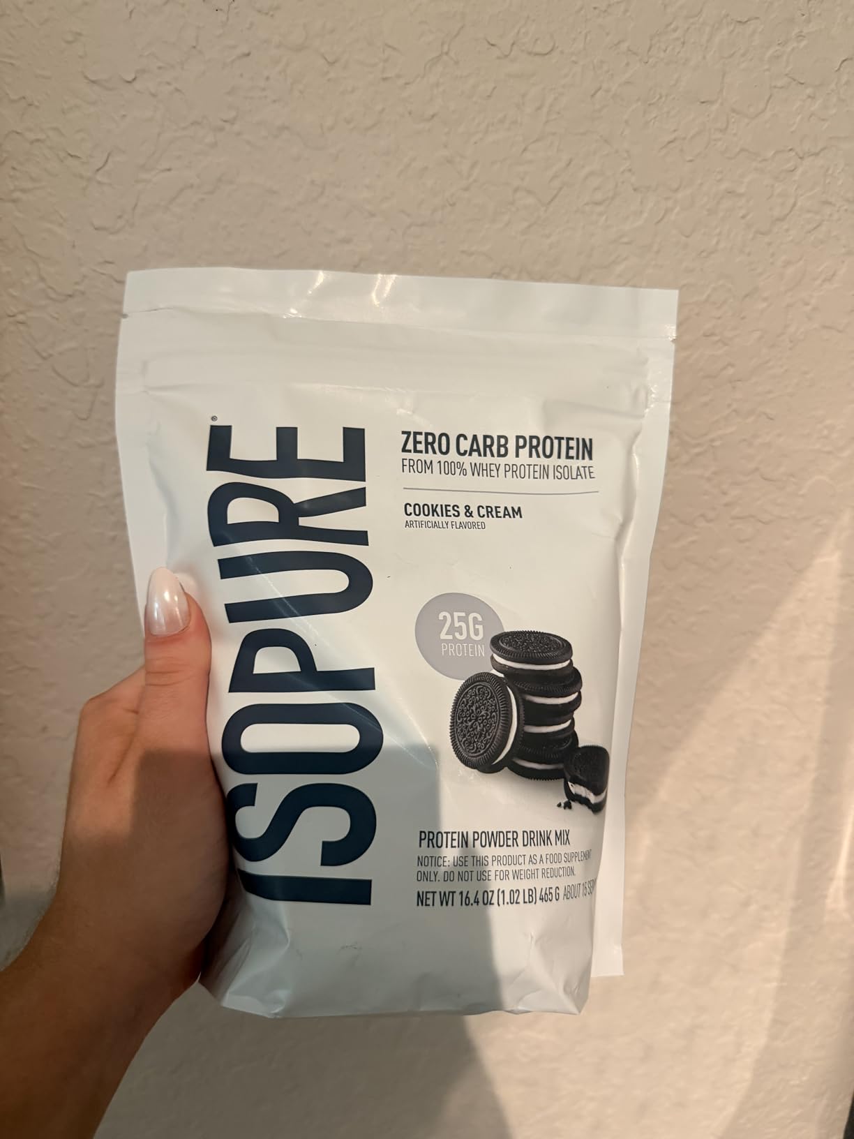 Zero Carb 100% Pure Whey Isolate Protein Powder, Lactose Free, Gluten Free, with Vitamins, Creamy Vanilla, 25g Protein Per Serving, 1 Lb, 15 Servings customer photo 1