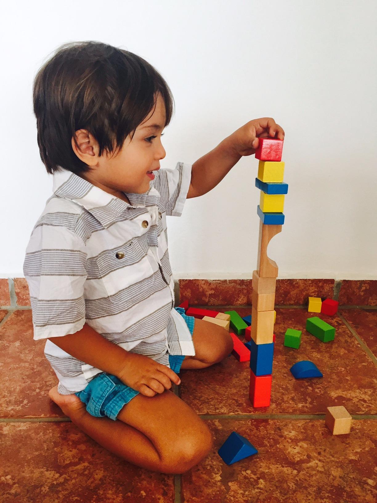 Maple Wood Kids Building Blocks Stacking Wooden Block Set, 50 Pieces customer photo 2