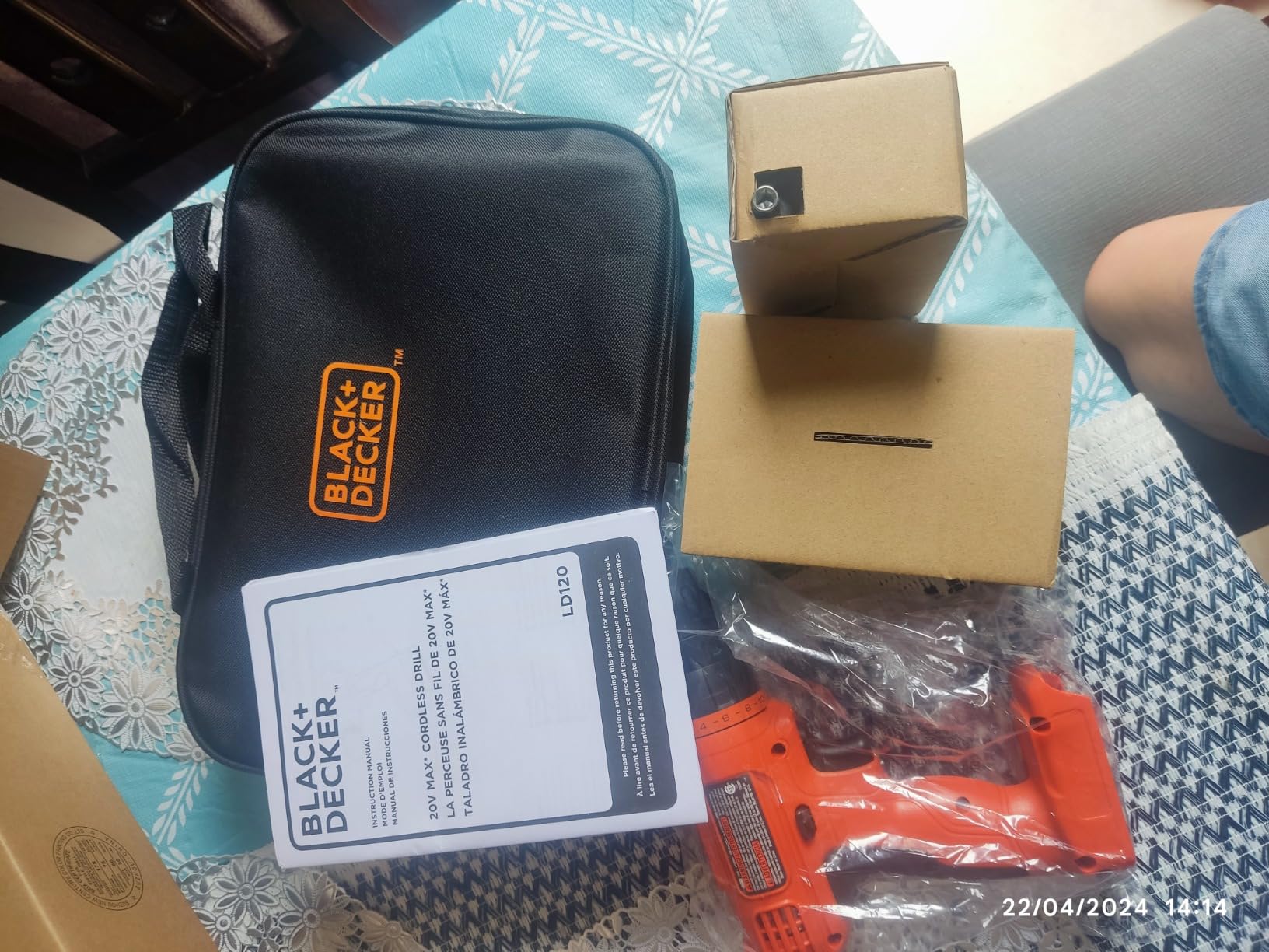 BLACK+DECKER 20V MAX* POWERCONNECT Cordless Drill Driver Kit with Drill Bit Set and Sockets, 100 pc. Tool Kit for Home, Battery and Charger Included (BDC120VA100) customer photo 2