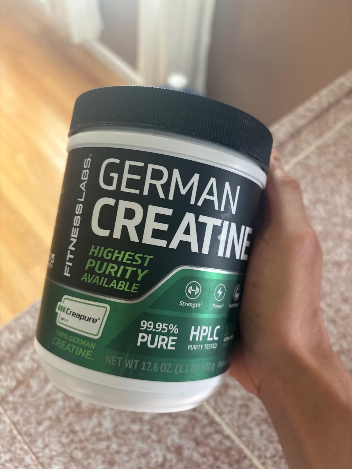 Fitness Labs German Creatine Monohydrate Powder | 500 Grams | Creapure Fitness Supplement | for Men & Women | Unflavored | 100 Servings customer photo 2