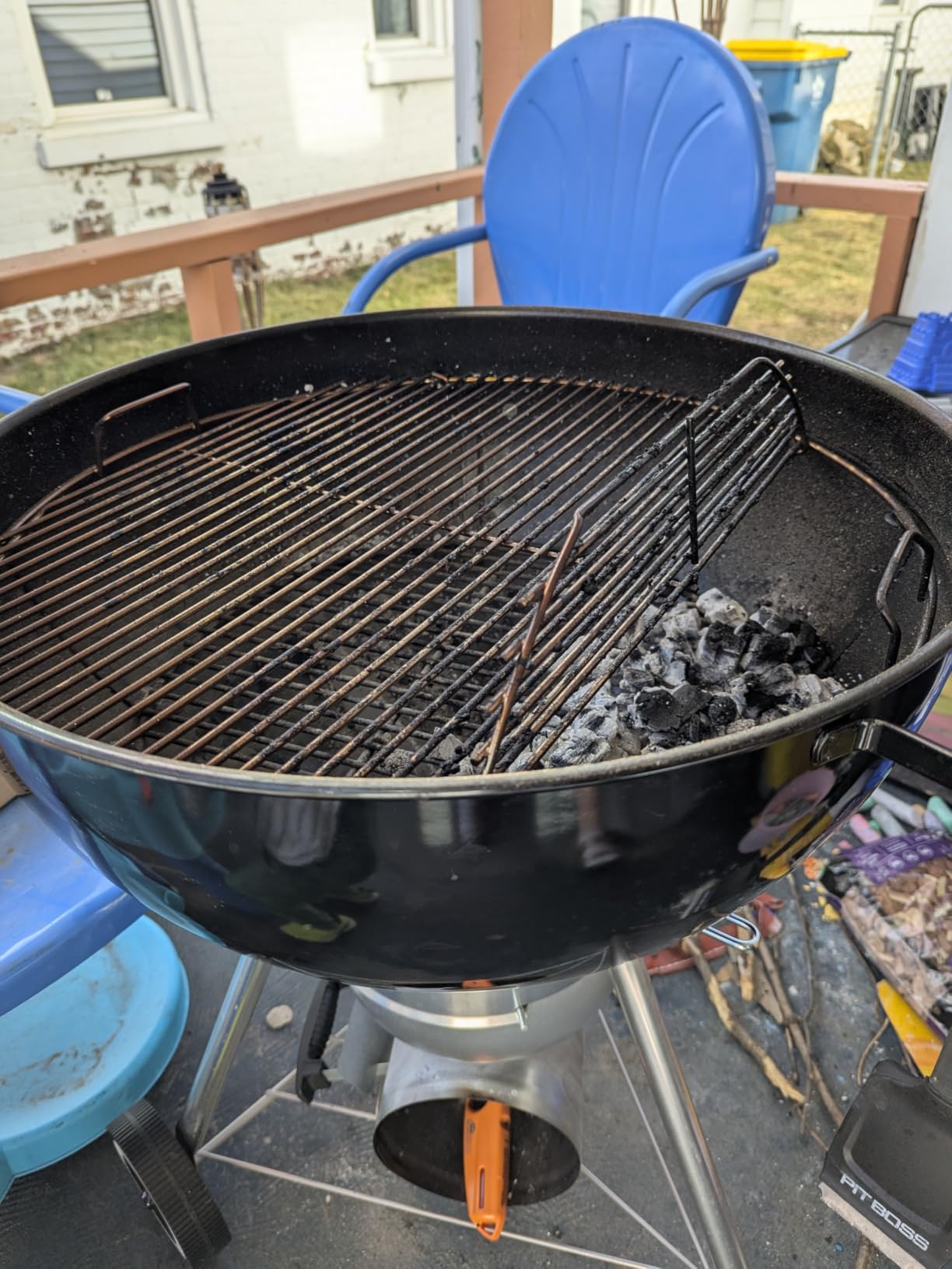 Weber Original Kettle Premium Charcoal Grill, 22-Inch, Black - Outdoor BBQ Grill with Built-In Thermometer & One-Touch Cleaning customer photo 1
