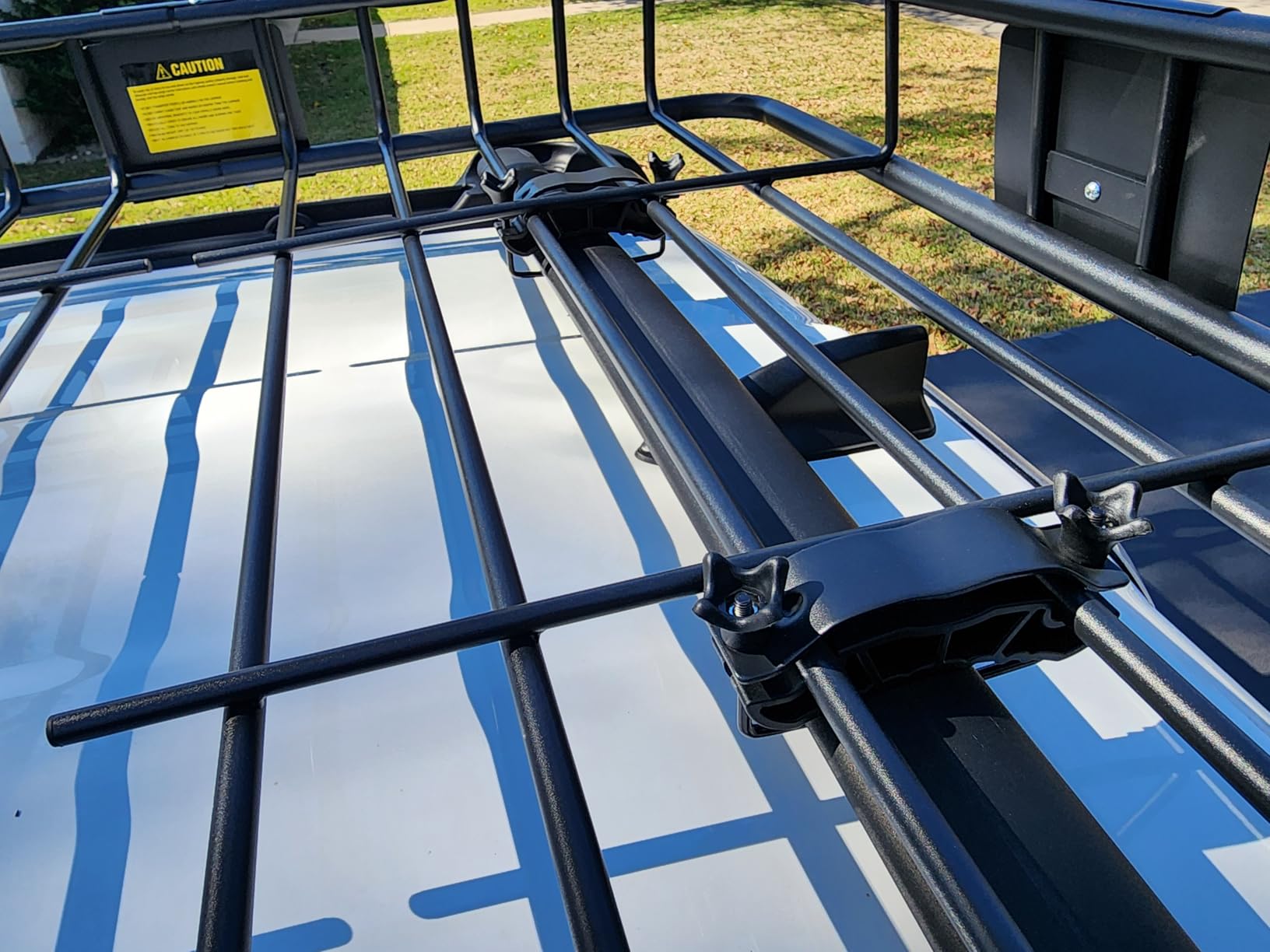 ARKSEN 64 x 39 x 6 Inch Universal 150LB Heavy Duty Roof Rack Cargo with Extension Car Top Luggage Holder Carrier Basket for SUV, Truck, & Car Steel Construction customer photo 2