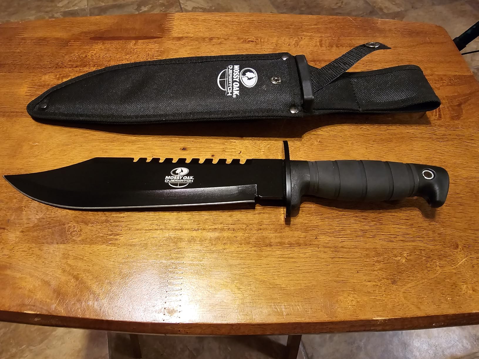 Mossy Oak Survival Hunting Knife with Sheath, 15-inch Fixed Blade Tactical Bowie Knife with Sharpener & Fire Starter for Camping, Outdoor, Bushcraft customer photo 2