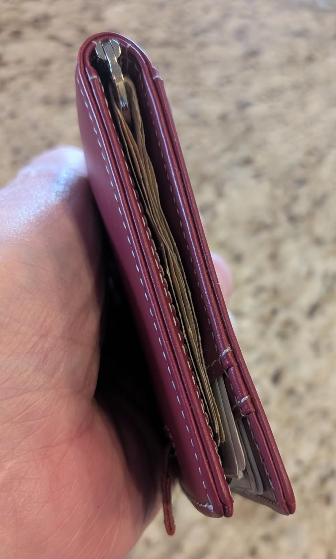 RFID Blocking Slim Bifold Genuine Leather Minimalist Front Pocket Wallets for Men with Money Clip customer photo 2