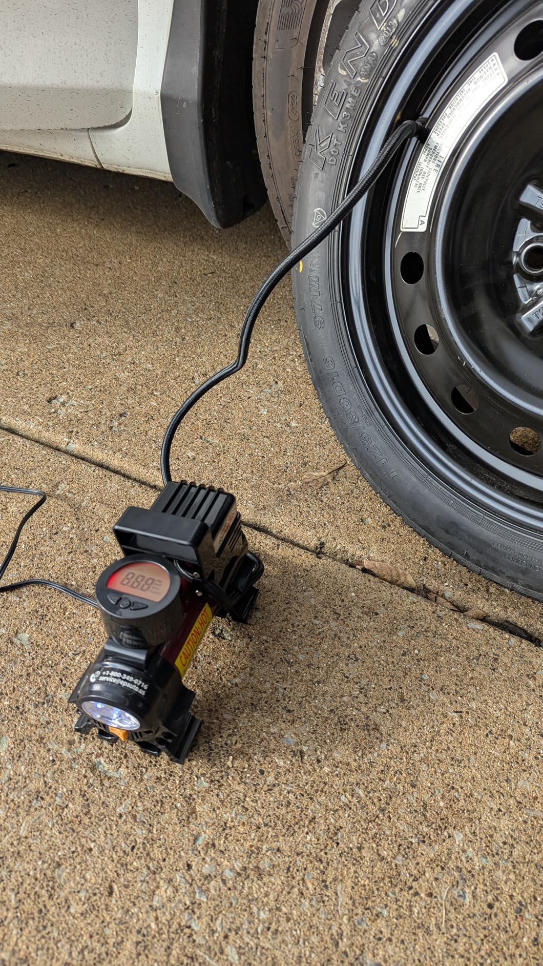 EPAuto 12V DC Portable Air Compressor Pump, Digital Tire Inflator customer photo 2