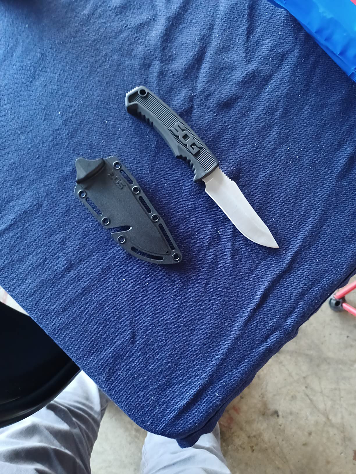 SOG Survival Knife with Sheath - Field Knife Fixed Blade Knives 4 Inch Tactical Knife and Bushcraft Knife customer photo 2