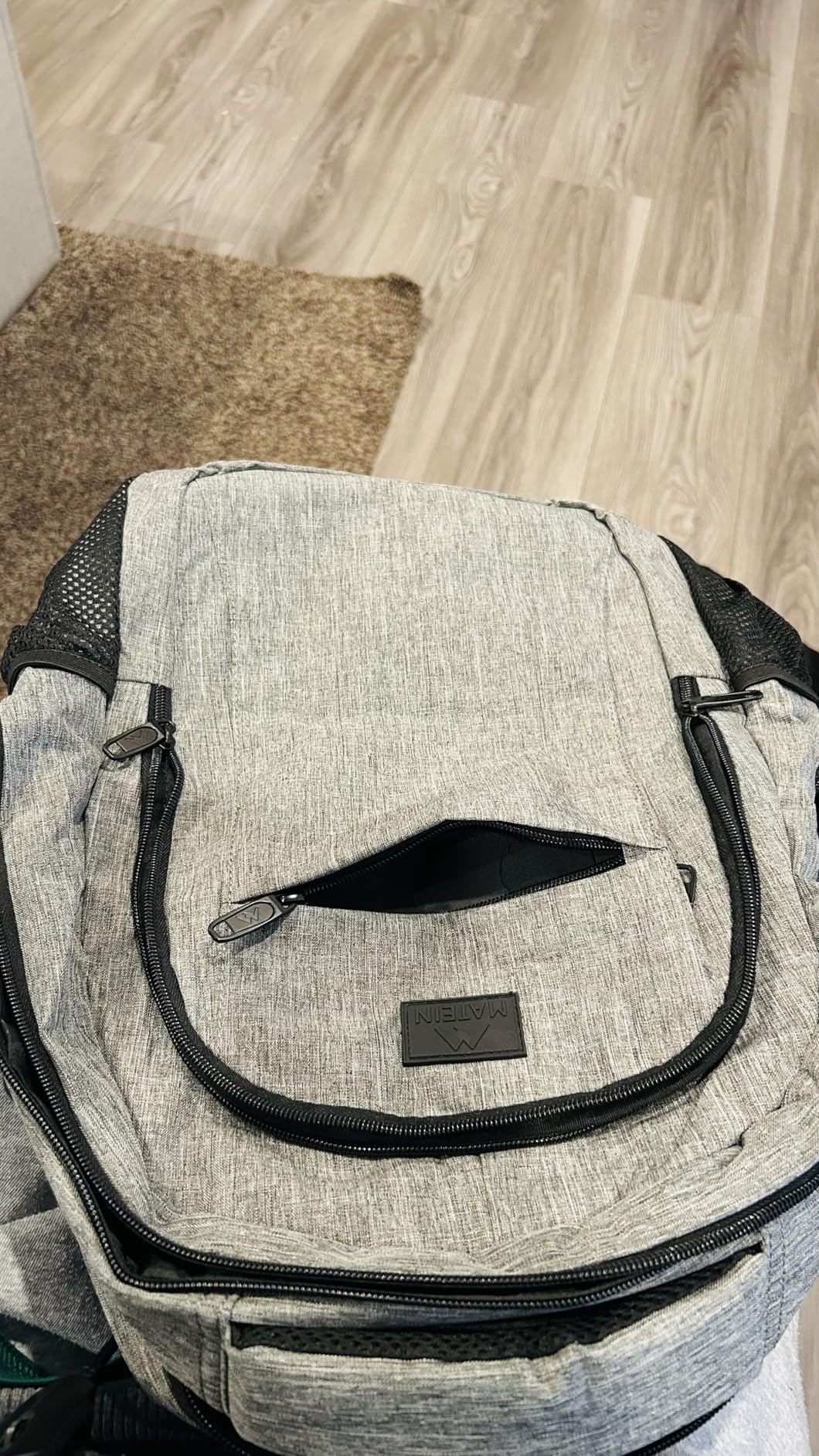 MATEIN Travel Laptop Backpack, Business Anti Theft Slim Sturdy Laptops Backpack with USB Charging Port, Water Resistant College School Computer Bag Gift for Men & Women Fits 15.6 Inch Notebook, Grey customer photo 2