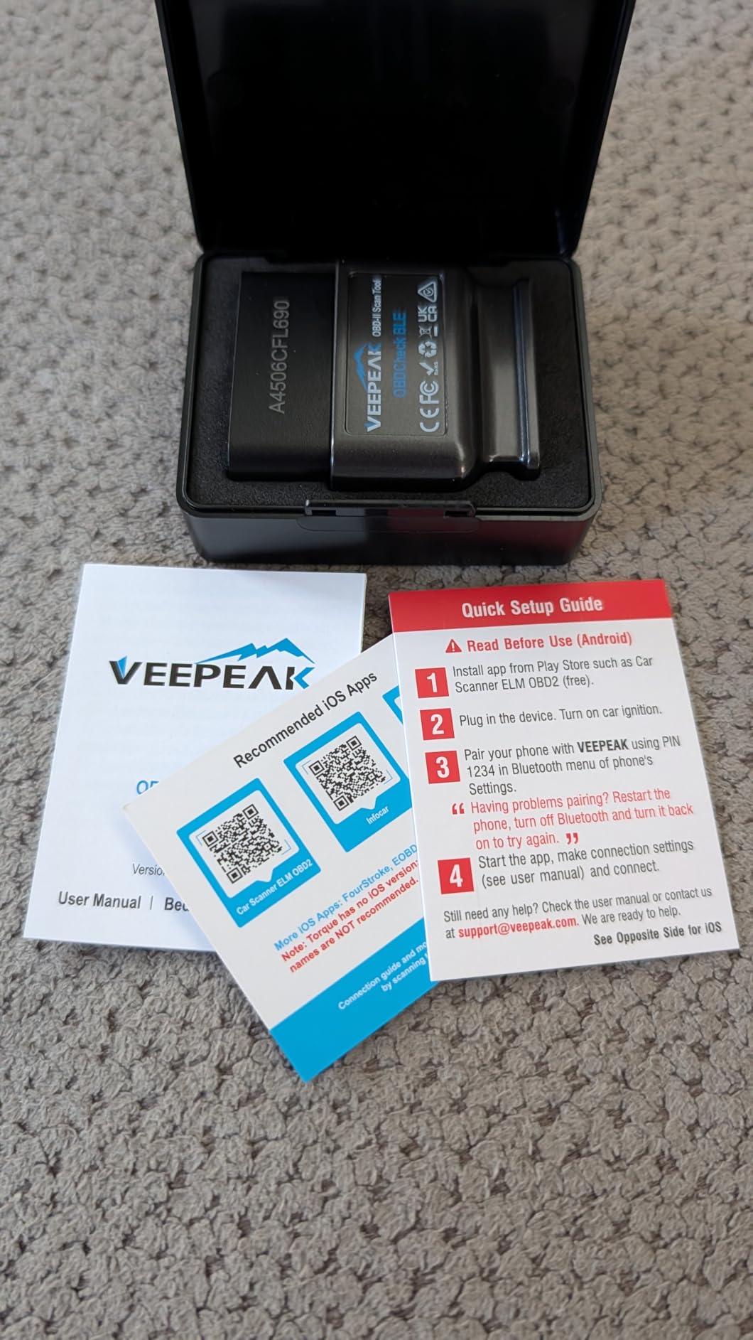 Veepeak OBDCheck BLE Bluetooth OBD II Scanner for iOS & Android customer photo 2