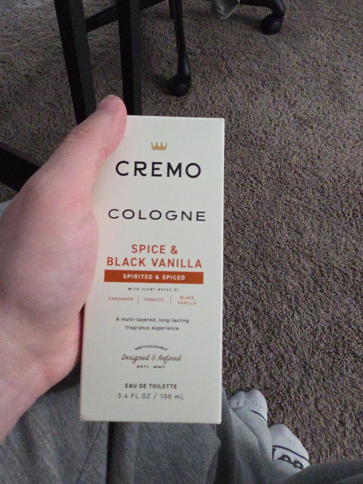 Cremo Cologne For Men - Spice & Black Vanilla Mens Cologne Spray, An Explosion of Vibrant Spices, Dark Woods and Black Vanilla, Multi-Layered Signature Men's Fragrances, 3.4 Fl Oz customer photo 1