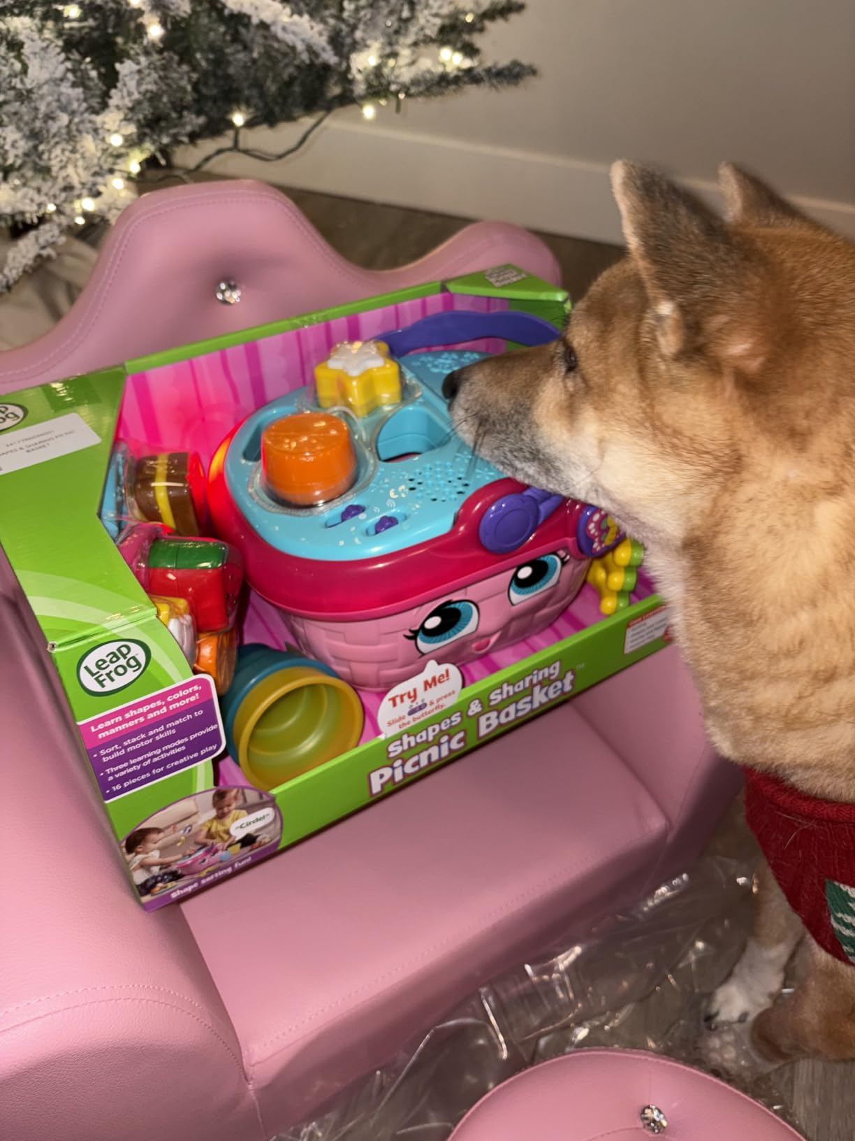 Shapes and Sharing Picnic Basket, Pink customer photo 1