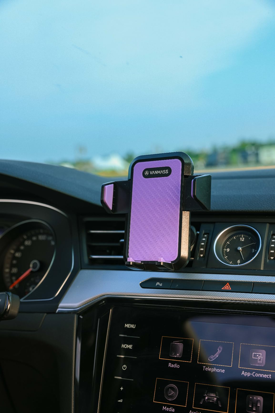 VANMASS [85+LBS Strongest Suction & Military-Grade Ultimate Car Phone Mount [Patent & Safety Certs] Cell Phone Holder for Dash Windshield Vent for iPhone 17 Pro Max Automobile Accessory Kits, Ink Black customer photo 2