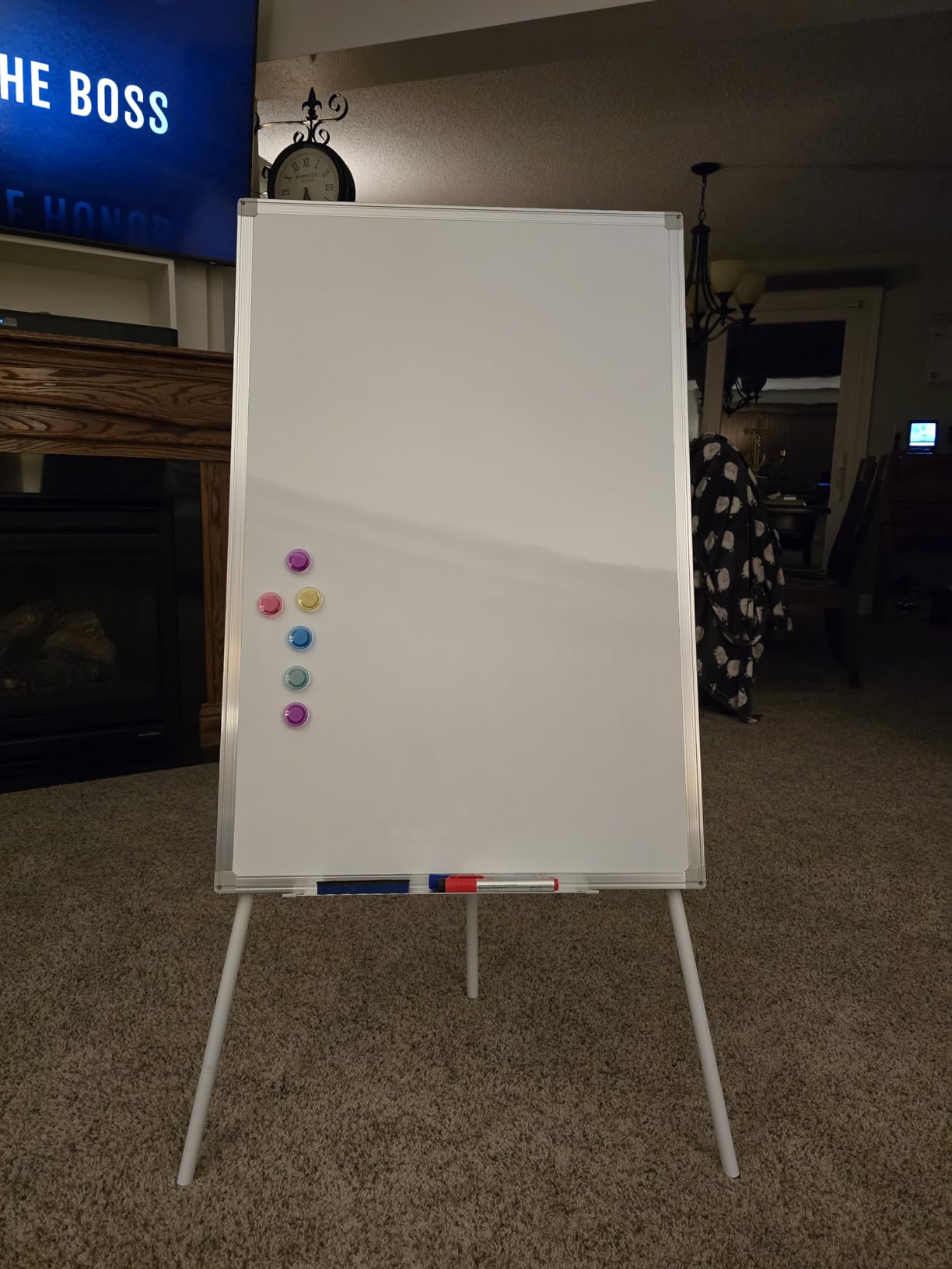 Easel Whiteboard - Magnetic Portable Dry Erase 36 x 24 Tripod Height Adjustable, 3' x 2' Flipchart Easel Stand White Board for Office or Teaching at Home & Classroom (36x24 White) customer photo 1