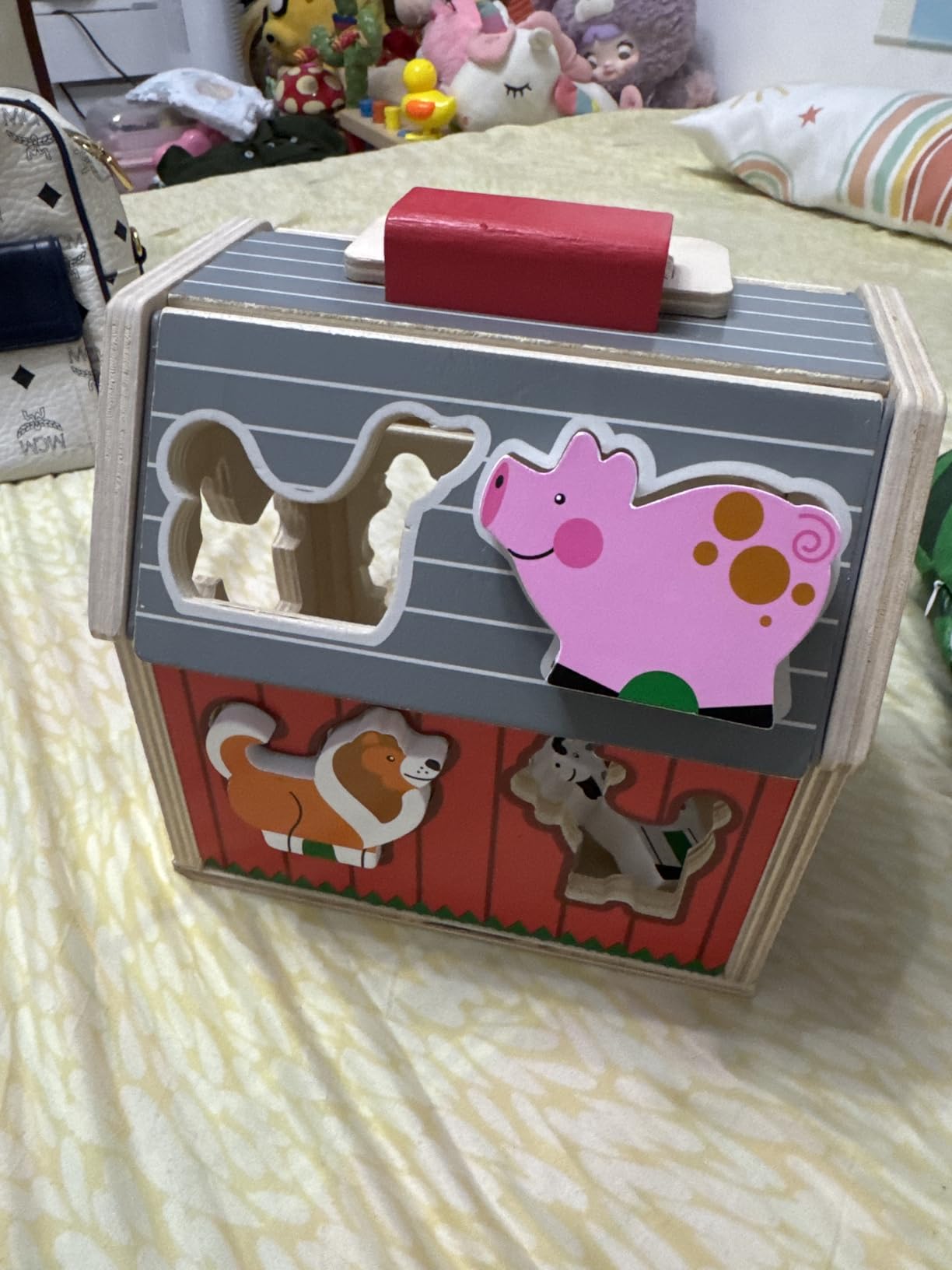 Take-Along Wooden Toy Barn, 11-Pc Portable Toddler Playset customer photo 2