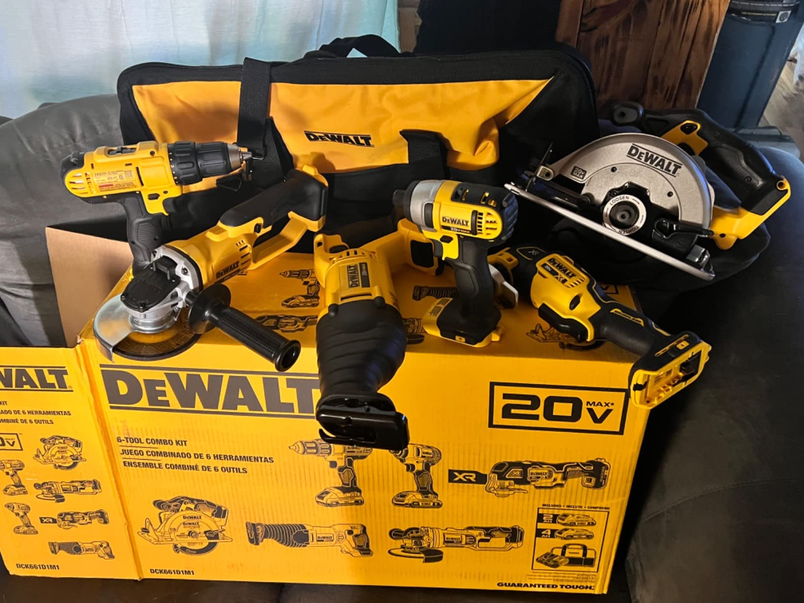 DEWALT 20V MAX Power Tool Combo Kit, 6-Tool Cordless Power Tool Set with Battery and Charger (DCK661D1M1) customer photo 1