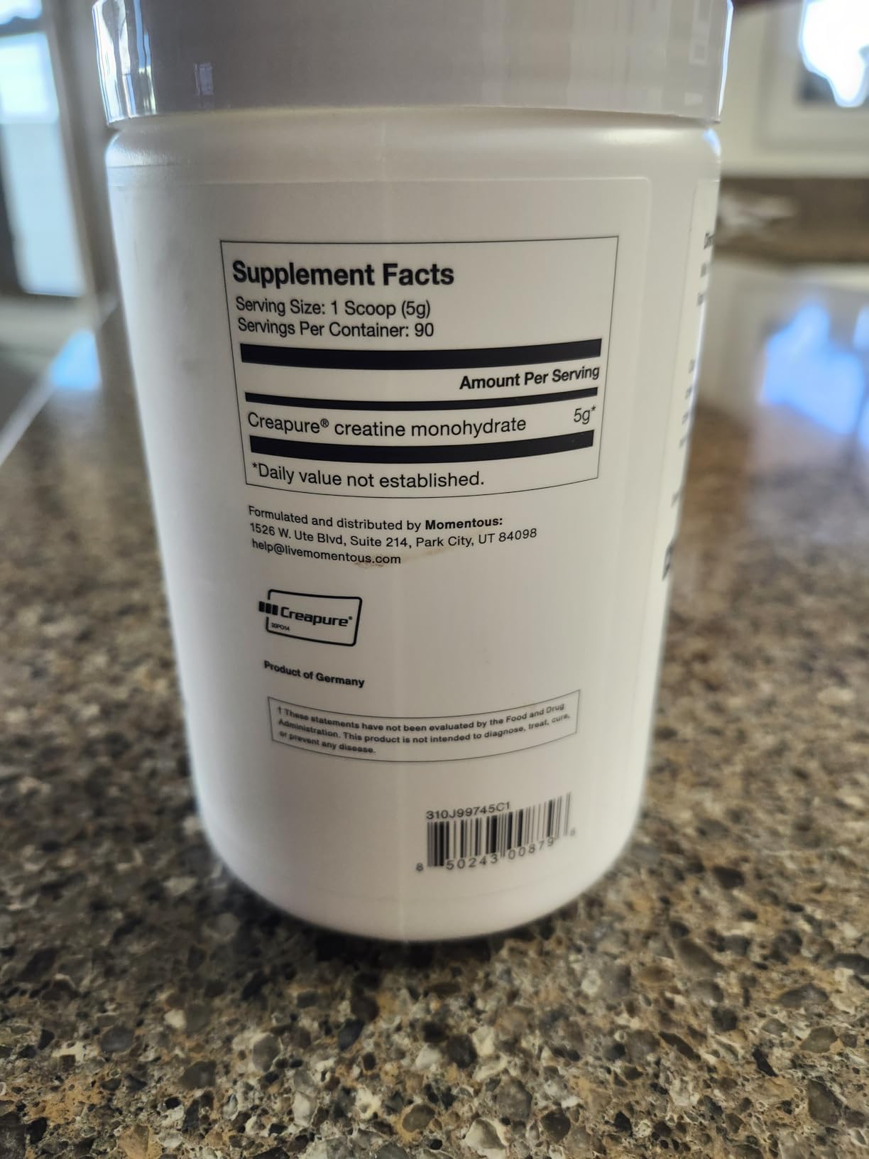 Momentous Creatine Monohydrate Powder - Creatine Powder - Supports Strength, Lean Muscle, & Recovery for Men & Women - NSF Certified for Sport - 5 g per Serving - 90 Servings customer photo 2