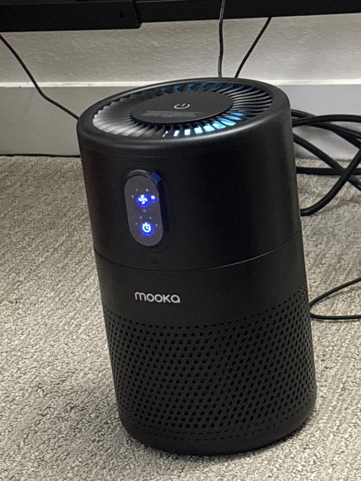 MOOKA Air Purifiers for Home Large Room up to 1076ft², H13 True HEPA Air Filter Cleaner, Odor Eliminator, Remove Smoke Dust Pollen Pet Dander, Night Light, B-D02L White customer photo 2