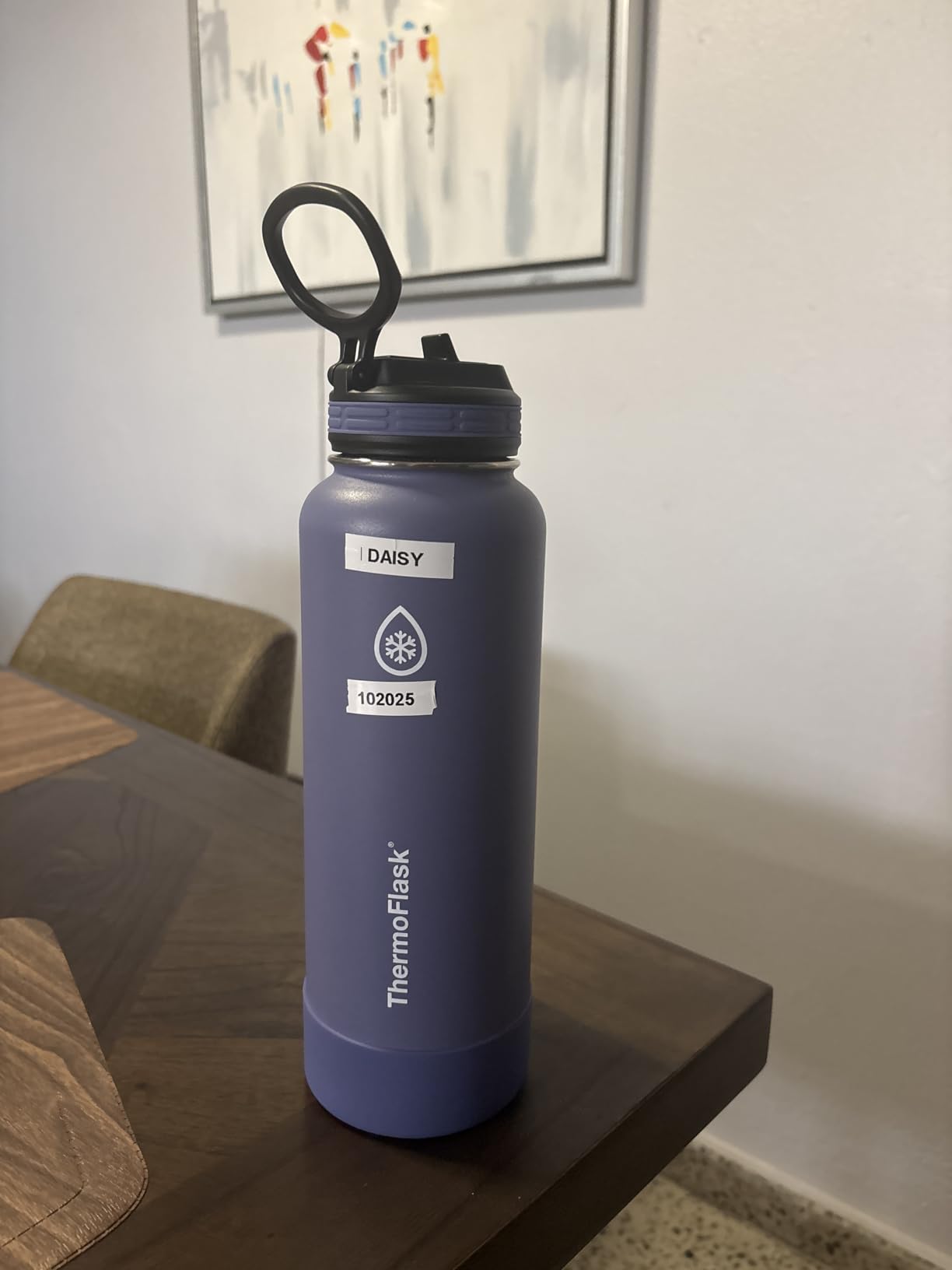 ThermoFlask Stainless Steel Water Bottles 2-Pack - Double-Wall Vacuum Insulated 40 oz BPA-Free Spout Lids - Keeps Drinks Cold 24 Hrs, Hot 12 Hrs - Leakproof, Dishwasher Safe, Gray/Pine customer photo 2
