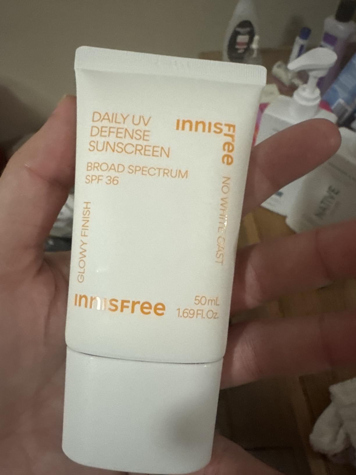 Innisfree Daily UV Defense SPF 36 - Korean Face Sunscreen, Invisible Finish, Broad Spectrum, No White Cast, Lightweight, Hydrating, Available in Gift Sets customer photo 1