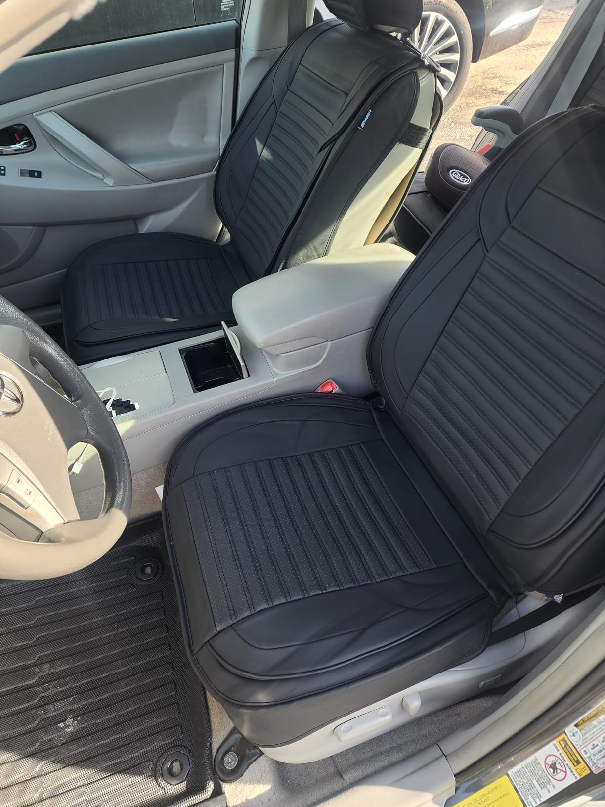 LINGVIDO Full Set Car Seat Covers, Faux Nappa Leather, Airbag Compatible and Waterproof Protectors for Sedans SUVs, Breathable Interior for Active Families, Pets, and Commuters customer photo 2