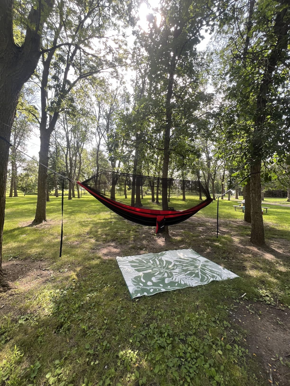 Sunyear Camping Hammock, Portable Single & Double Hammock with Net, 2 Person Hammock Tent with 2 * 10ft Straps, Best for Outdoor Hiking Survival Travel customer photo 1