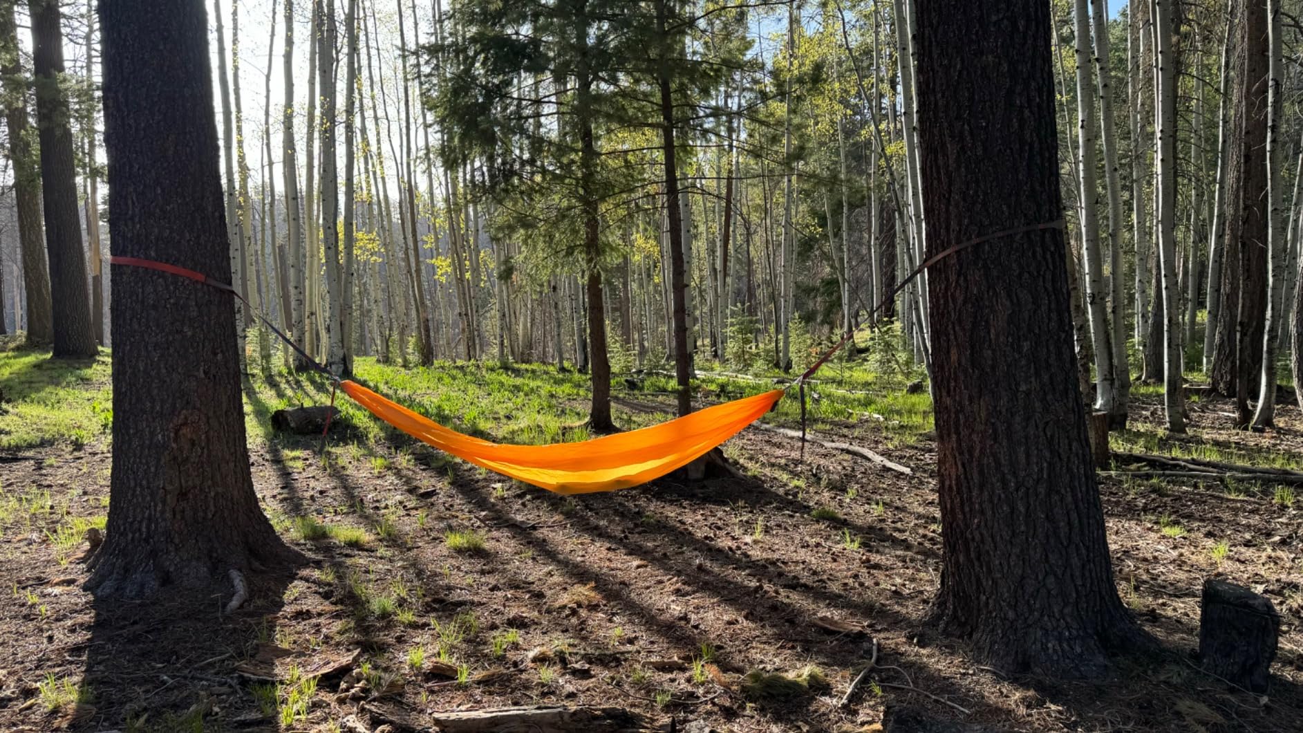 KAMMOK: Roo Single Hammock | Made from Strong & 100% Recycled Water Resistant Ripstop Fabric | Comfortable, Packable, Lightweight (Lifetime Adventure Grade Warranty), Granite Gray customer photo 2