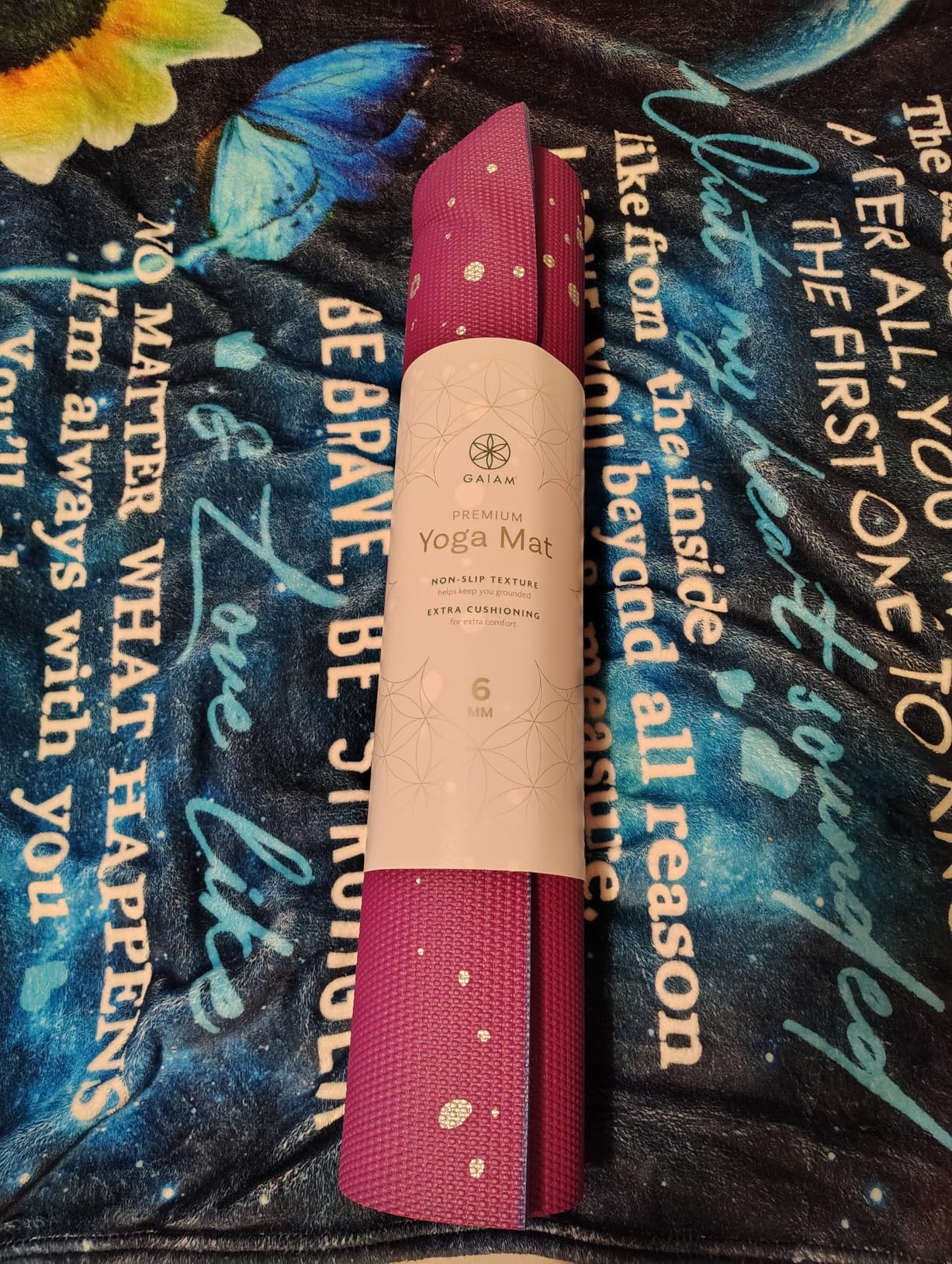 Gaiam Yoga Mat - Premium 6mm Print Extra Thick Non Slip Exercise & Fitness Mat for All Types of Yoga, Pilates & Floor Workouts customer photo 2