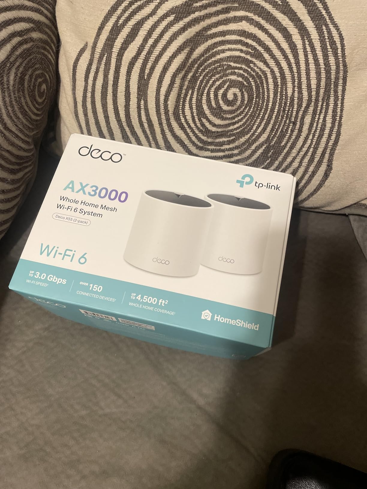 TP-Link Deco X55 AX3000 WiFi 6 Mesh System - Covers up to 4500 Sq.Ft, Replaces Wireless Router and Extender, 3 Gigabit Ports per Unit, Supports Ethernet Backhaul, Deco X55(2-Pack) customer photo 1