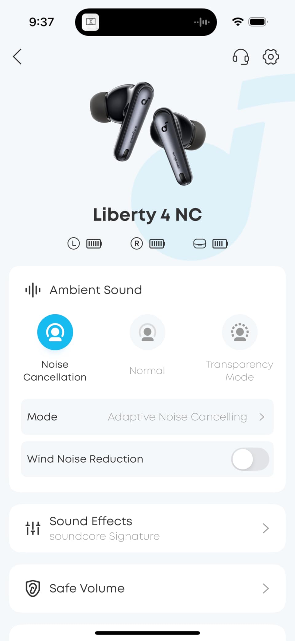 Soundcore Liberty 4 NC Wireless Earbuds, 98.5% Noise Reduction, Adaptive Noise Cancelling to Ears and Environment, Hi-Res Sound, 50H Battery, Wireless Charging, Bluetooth 5.3 customer photo 1