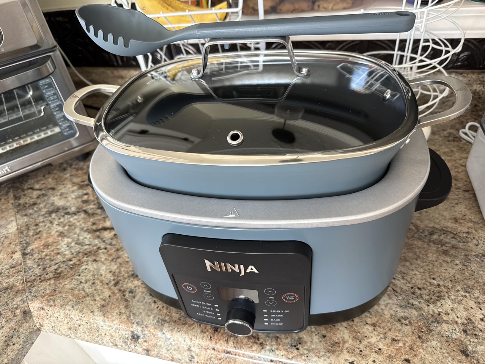 Ninja 12-in-1 PossibleCooker PLUS | 8.5-qt - Sous Vide & Proof Multi-Cooker | Slow Cooker, Dutch Oven & More | Glass Lid & Integrated Spoon | Nonstick | Oven Safe Pot to 500°F | Black | MC1010 customer photo 1