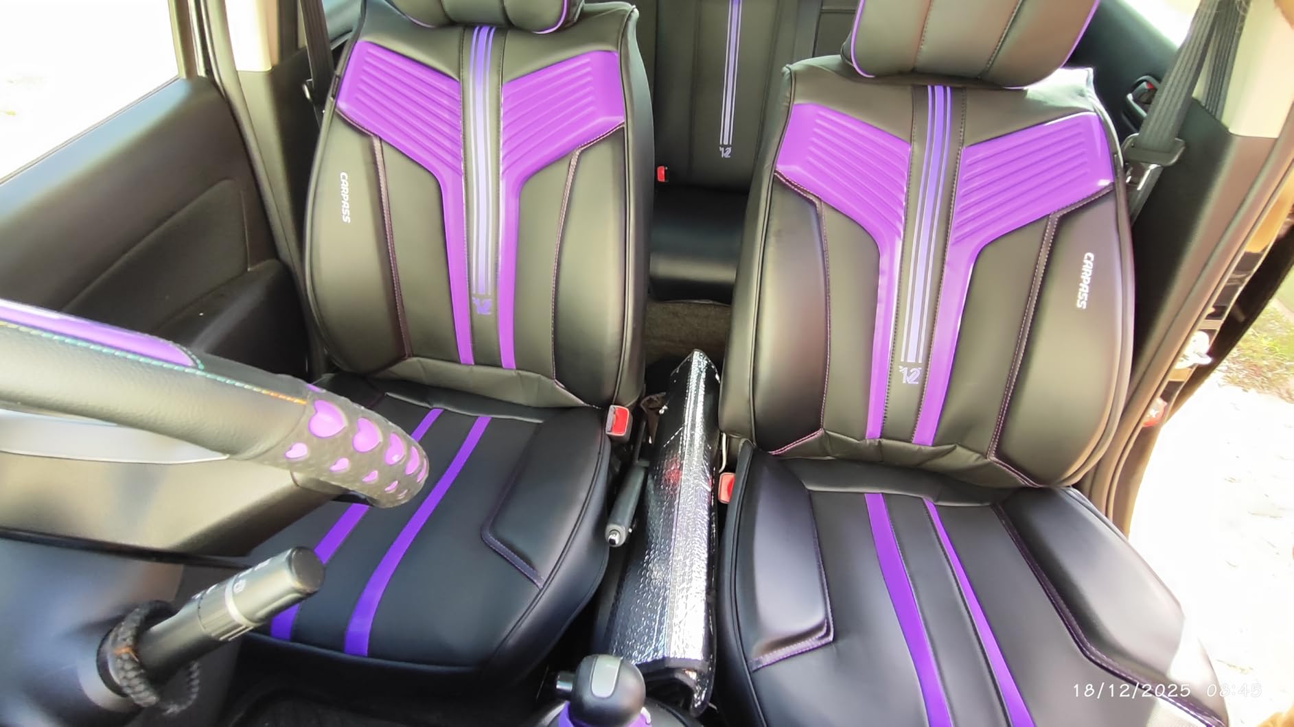 CAR PASS Nappa Leather Seat Covers, Breathable Waterproof Car Seat Covers Full Set, Luxury 3D Sponge Support Full Coverage Seat Protector, Universal Fit SUV Pick-up Truck Sedan Automotive customer photo 1
