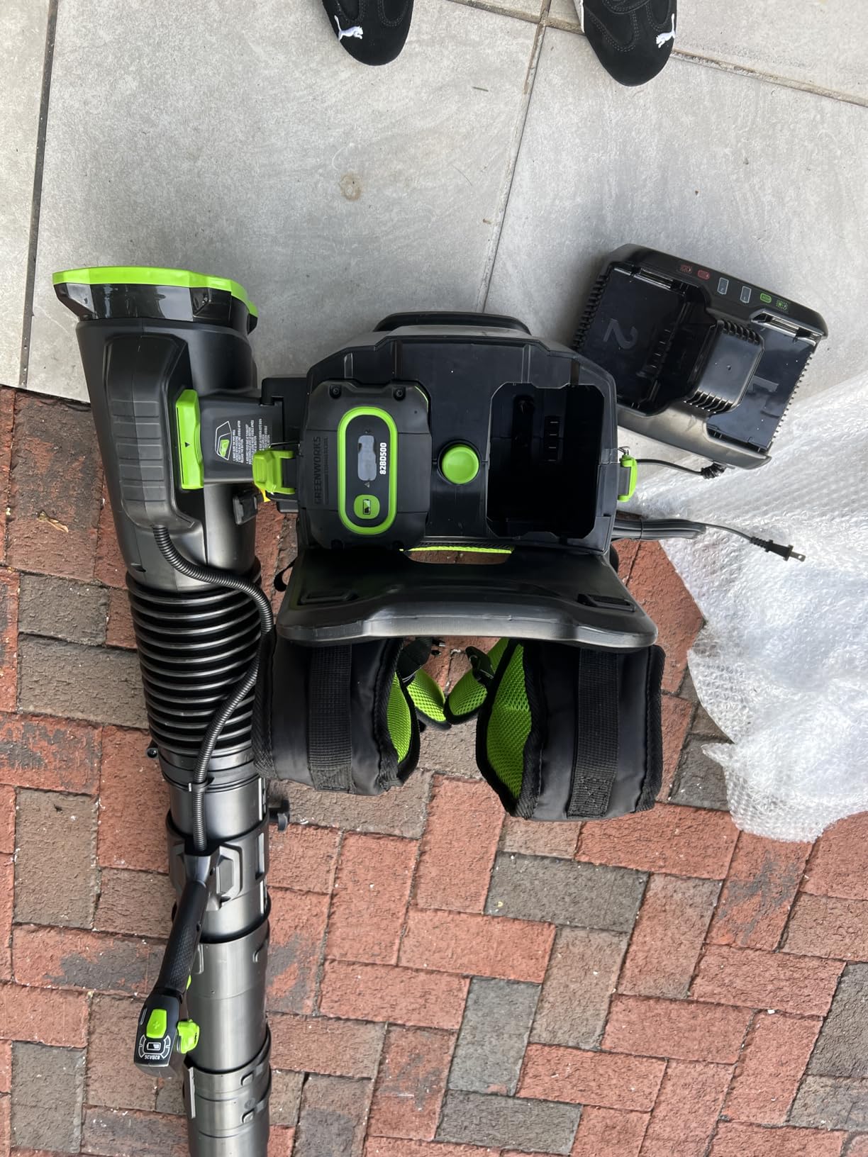 Greenworks 80V (700 CFM / 170 MPH) Brushless Cordless Leaf Blower, Commercial-Grade Power, 40-Min Rapid Charger for Wet Leaves, Heavy Debris, Gravel and Driveway Snow, Includes 2.5Ah Battery & Charger customer photo 2