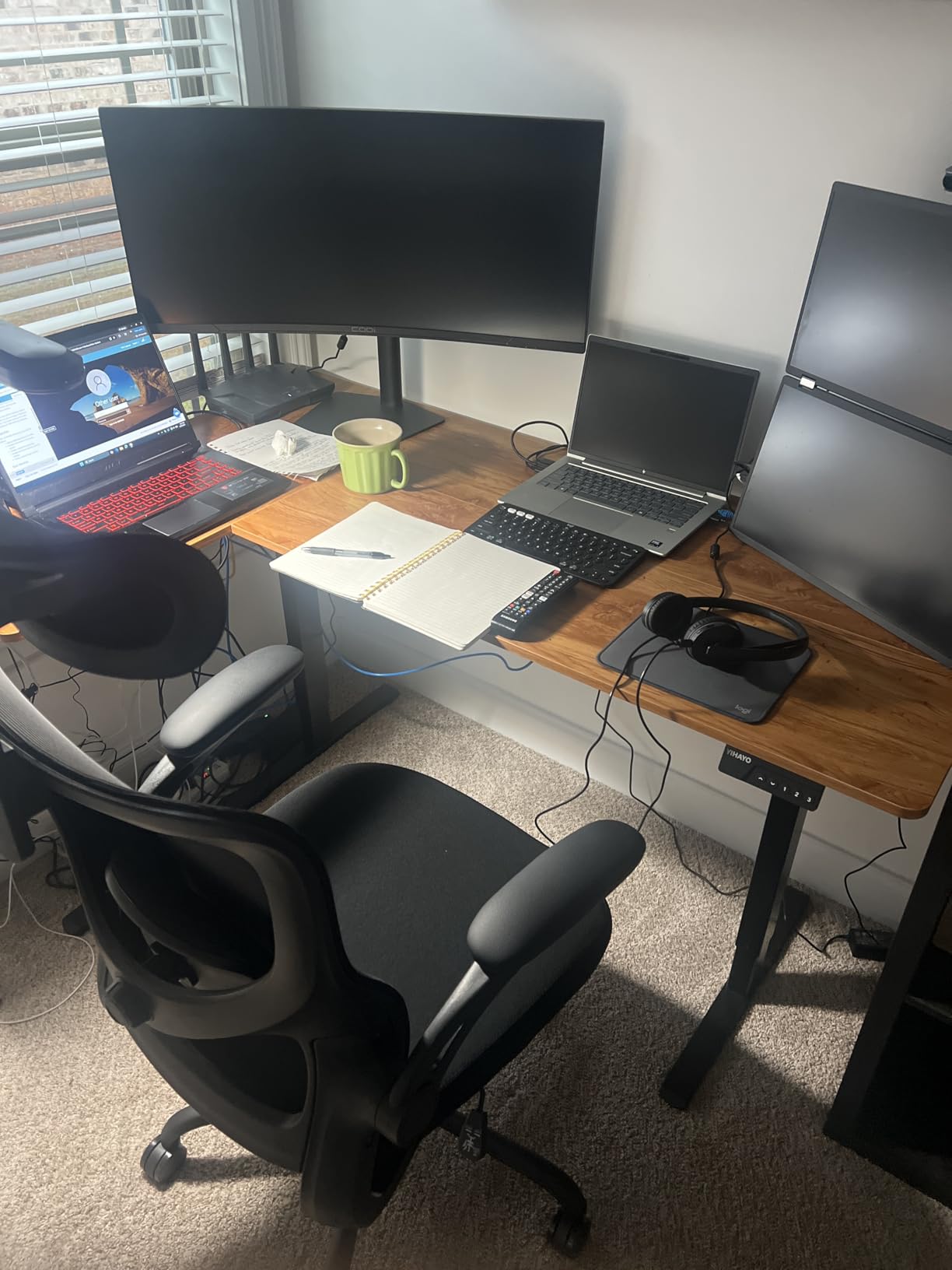 Marsail Ergonomic Office Chair: Office Desk Chair with High Back Mesh and Adjustable Lumbar Support Rolling Work Swivel Task Chairs with Wheel 3D Armrests and Headrest customer photo 1