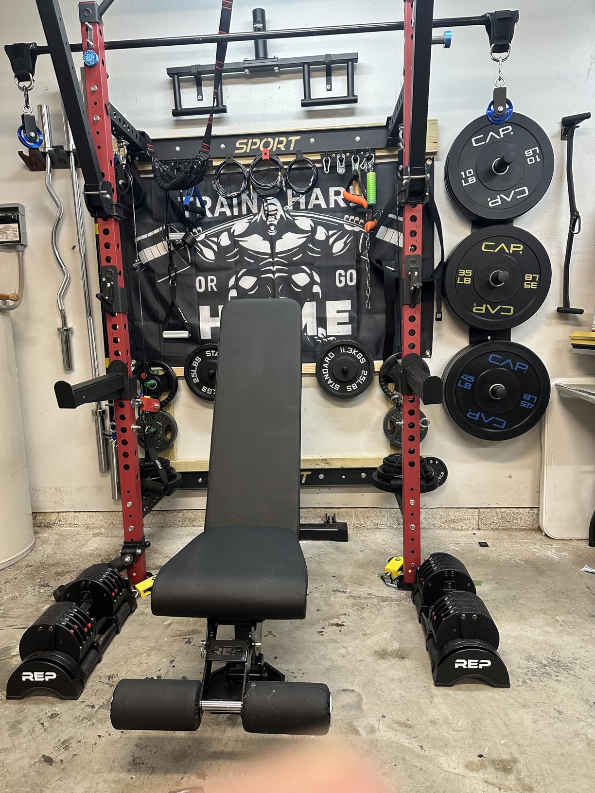 Rep Fitness Quickdraw Adjustable Dumbbells, Multiple weight ranges available including: 5-30, 5-40, 5-50 and 5-60 lbs customer photo 2
