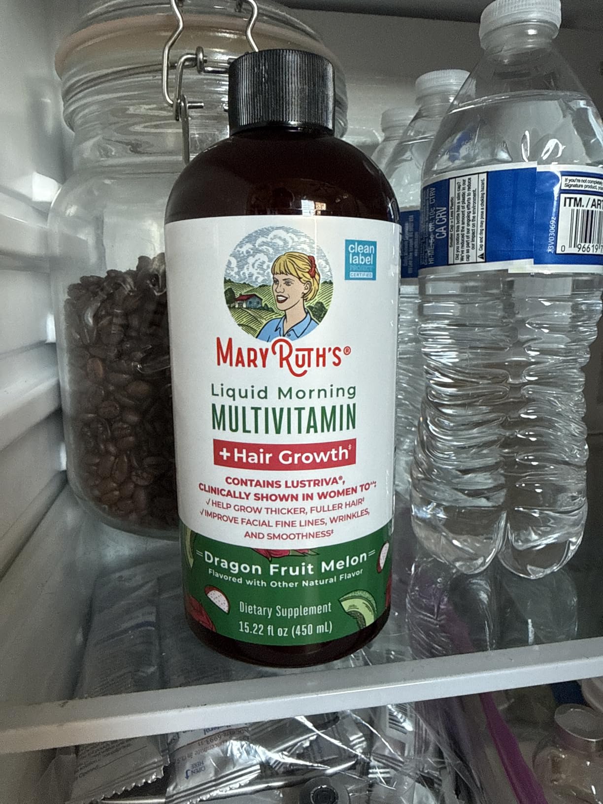 MARYRUTH'S Liquid Multivitamin+Hair Growth | Biotin 10000mcg | Lustriva Hair Growth Supplement | Clinically Tested in Women for Thicker Hair, 15.22 Fl Oz customer photo 2