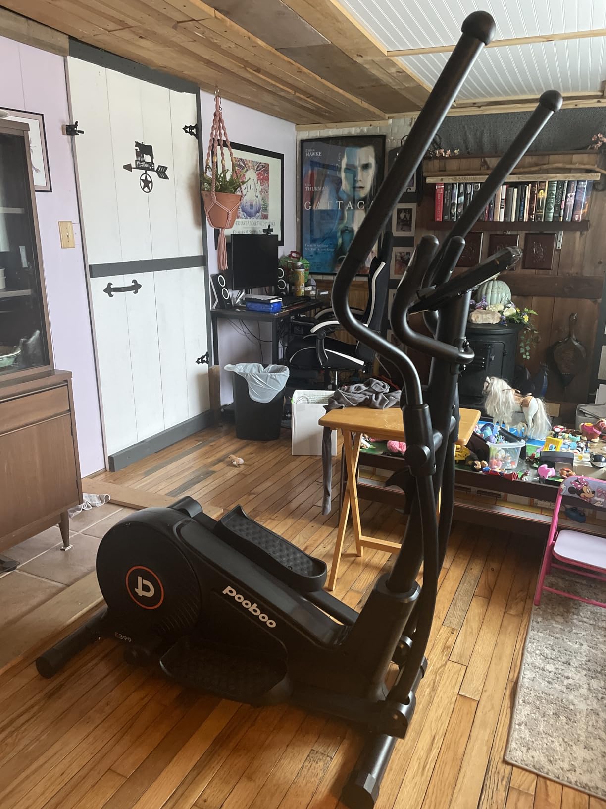 pooboo Elliptical Machine, Elliptical Exercise Machine with 16-Level Resistance&Quiet Magnetic Driving System, Elliptical Machine for Home with LCD Monitor,15.5-17IN Stride, 350LBS Weight Capacity customer photo 2