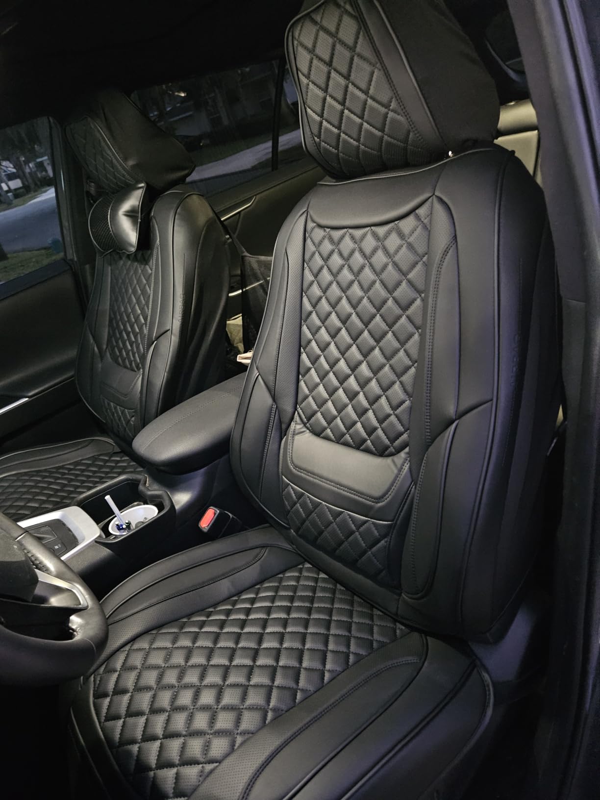 Leather Car Seat Covers Full Set Breathable Automotive Seat Covers Waterproof Seat Protectors Universal Fit for Most Automotive Cars SUV Trucks customer photo 2