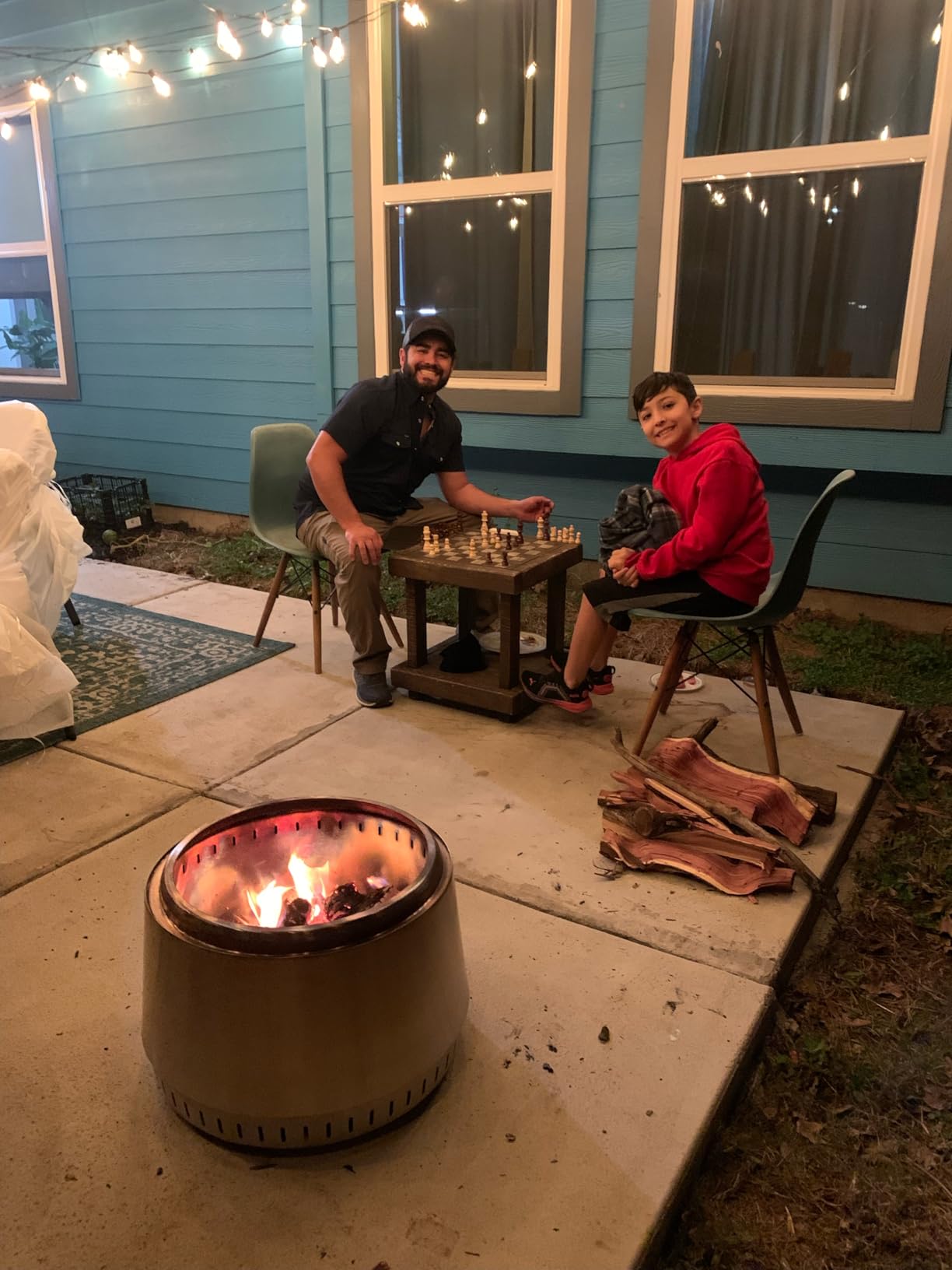East Oak Fuoco Smokeless Fire Pit 21'' for Patio and Outdoor, Stainless Steel Firepit Wood Burning Fireplace with Carrying Bag, Portable Outdoor Fire Pit with Stand & Removable Ash Pan customer photo 2