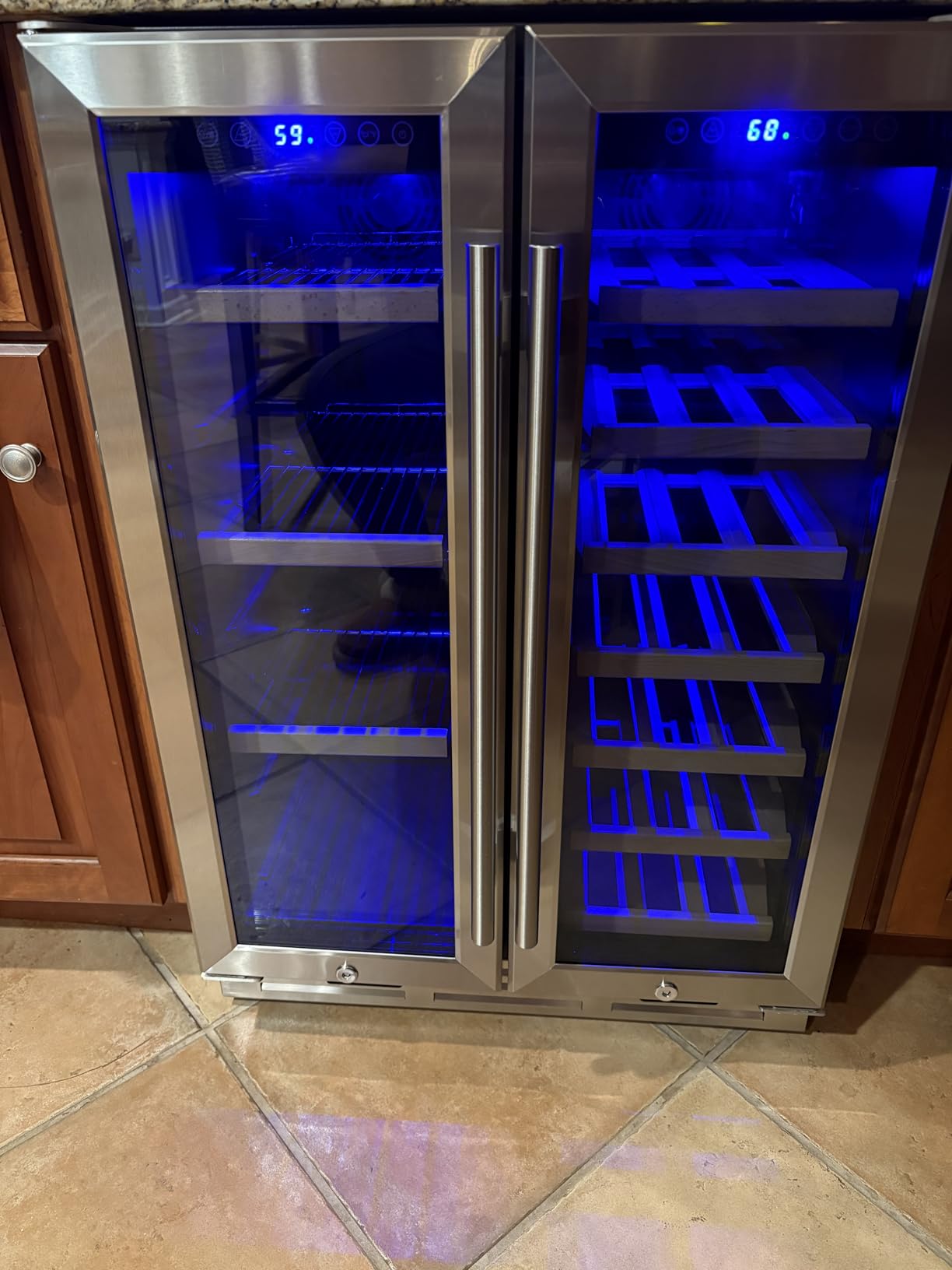 6 Bottles and 6 Cans Compact Beverage Refrigerator, Freestanding Mini Fridge with Temperature Control for Beer Wine, Under Counter Small Refrigerator Adjustable Shelve for Home and Bar customer photo 1