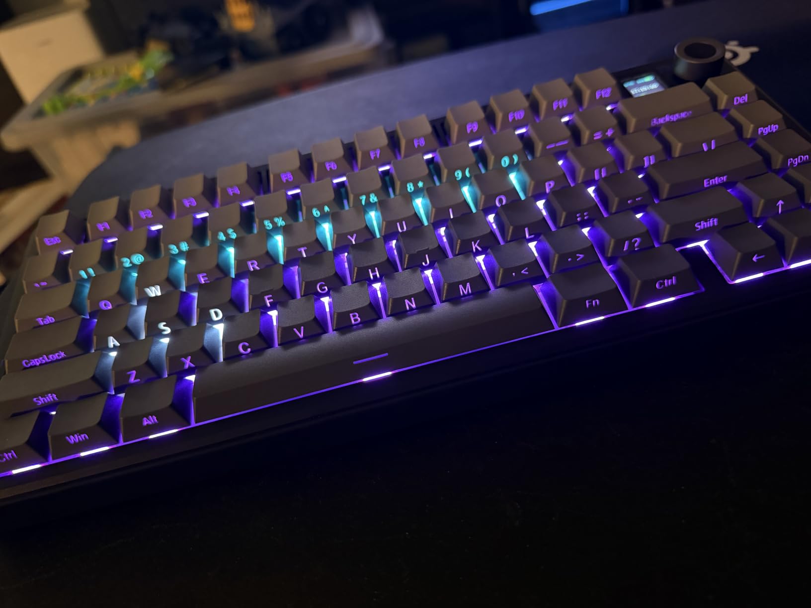EPOMAKER X Aula F75 MAX Wireless Mechanical Keyboard with TFT Screen and Knob, Gasket Gaming Keyboard in 75% Layout, Hot Swappable, RGB Backlight, for PC/Mac/Linux (Black Gradient) customer photo 1