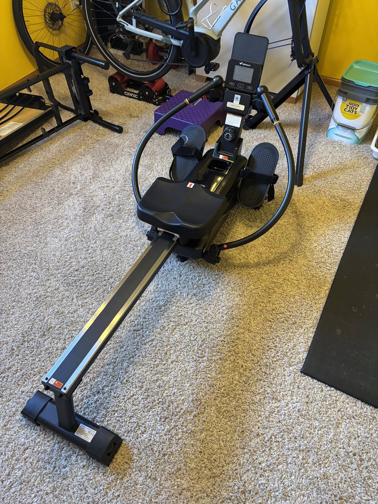 MERACH Sculls Rowing Machine with 16-Level Magnetic Resistance, Simulate Real Row, Ultra-Quiet Rower, MERACH App customer photo 1