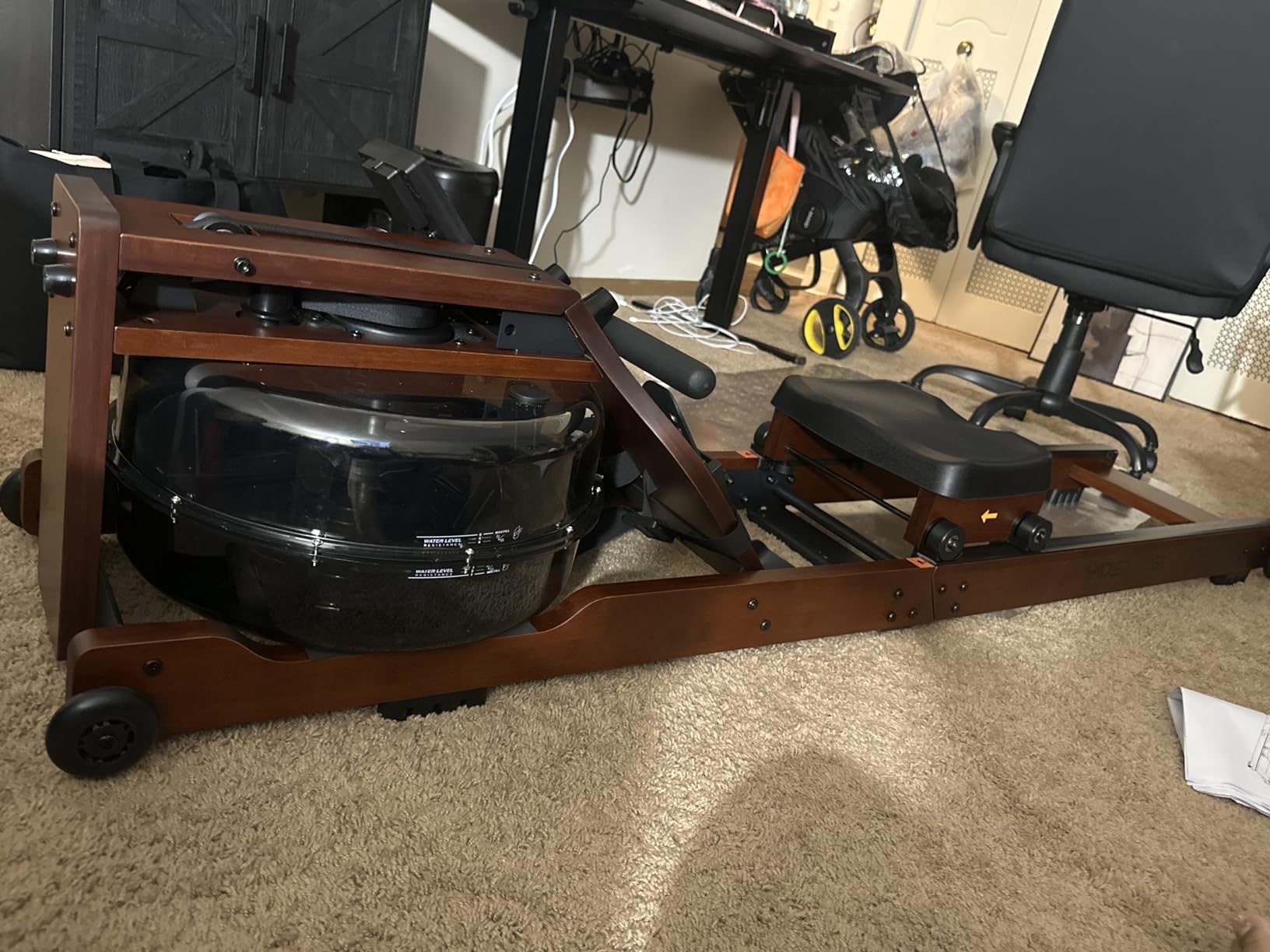 YOSUDA Water Rowing Machines for Home Use- Foldable Rower Machine 400LBS Weight Capacity with Dedicated Monitor & Bluetooth APP, Comfortable Seat customer photo 2