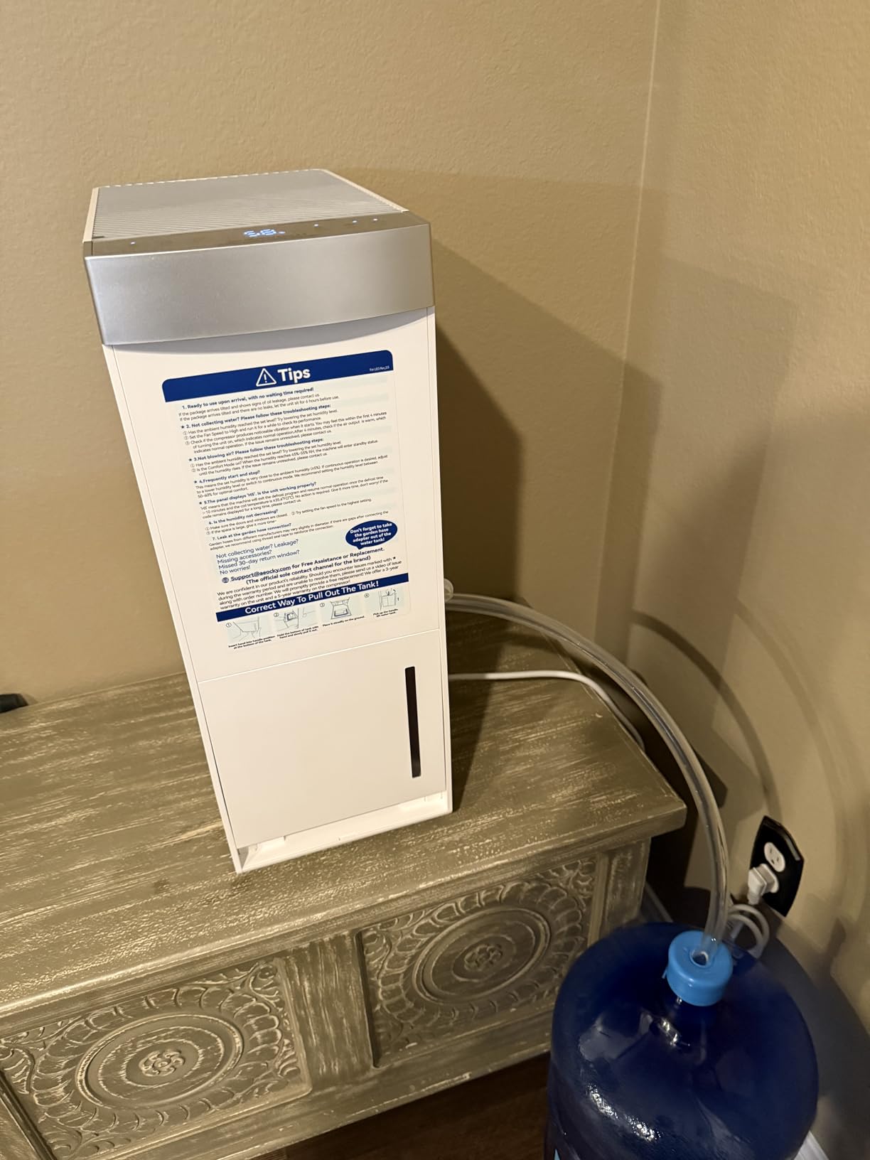AEOCKY 4500 Sq.Ft Energy Star Version 6.0 Dehumidifier, Max 74 Pint/D Smart Compressor Dehumidifier with Drain Hose, Intelligent Humidistat, for Basement, Bedroom, Home, Bathroom customer photo 2