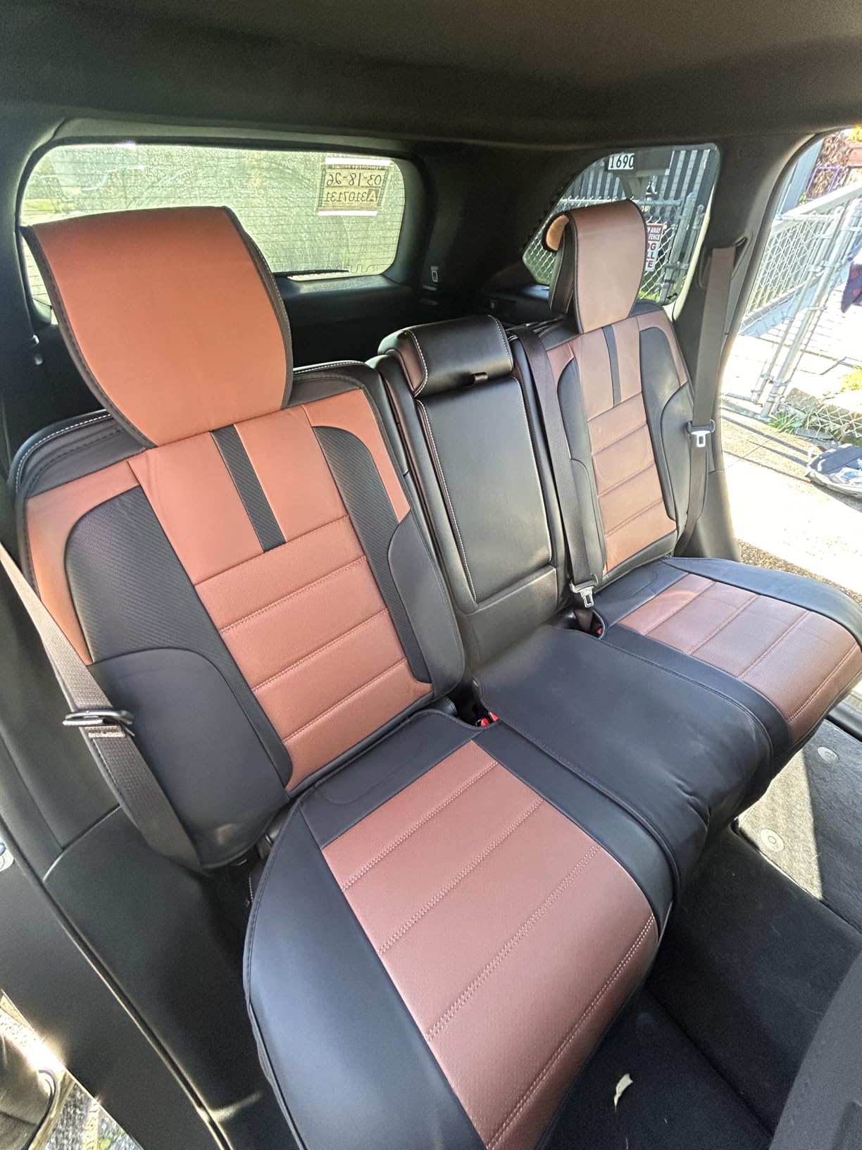 FREESOO Black Car Seat Covers Full Set - Faux Nappa Leather Seat Covers for Cars, with Front Seatbelt Pads, Waterproof Breathable Cushion Protectors Fit for Most 5 Seats Automative Sedans SUV Trucks customer photo 1