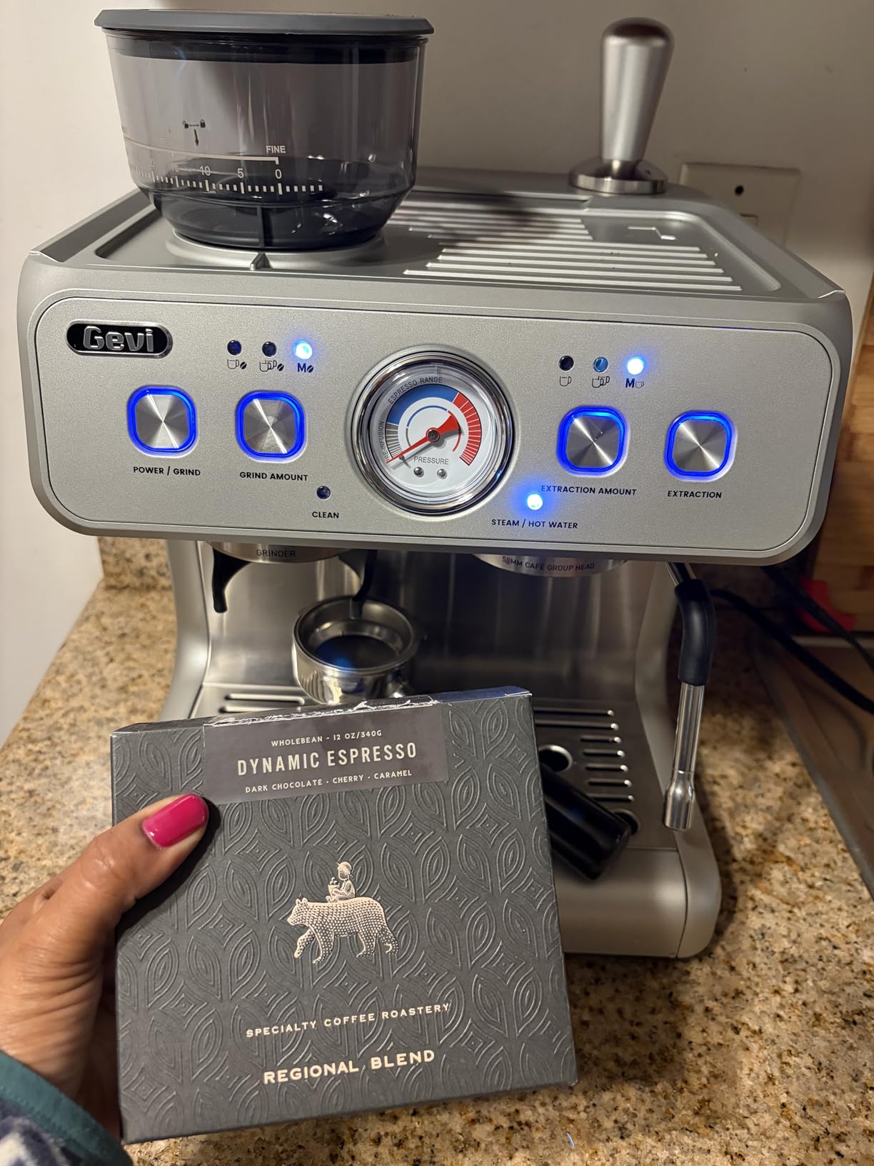 (2026 Upgrade) Gevi 20 Bar Espresso Machine with Grinder & Milk Frother, Professional Coffee Maker for Home, Cappuccino & Latte, Removable Water Tank, Steam Wand customer photo 1
