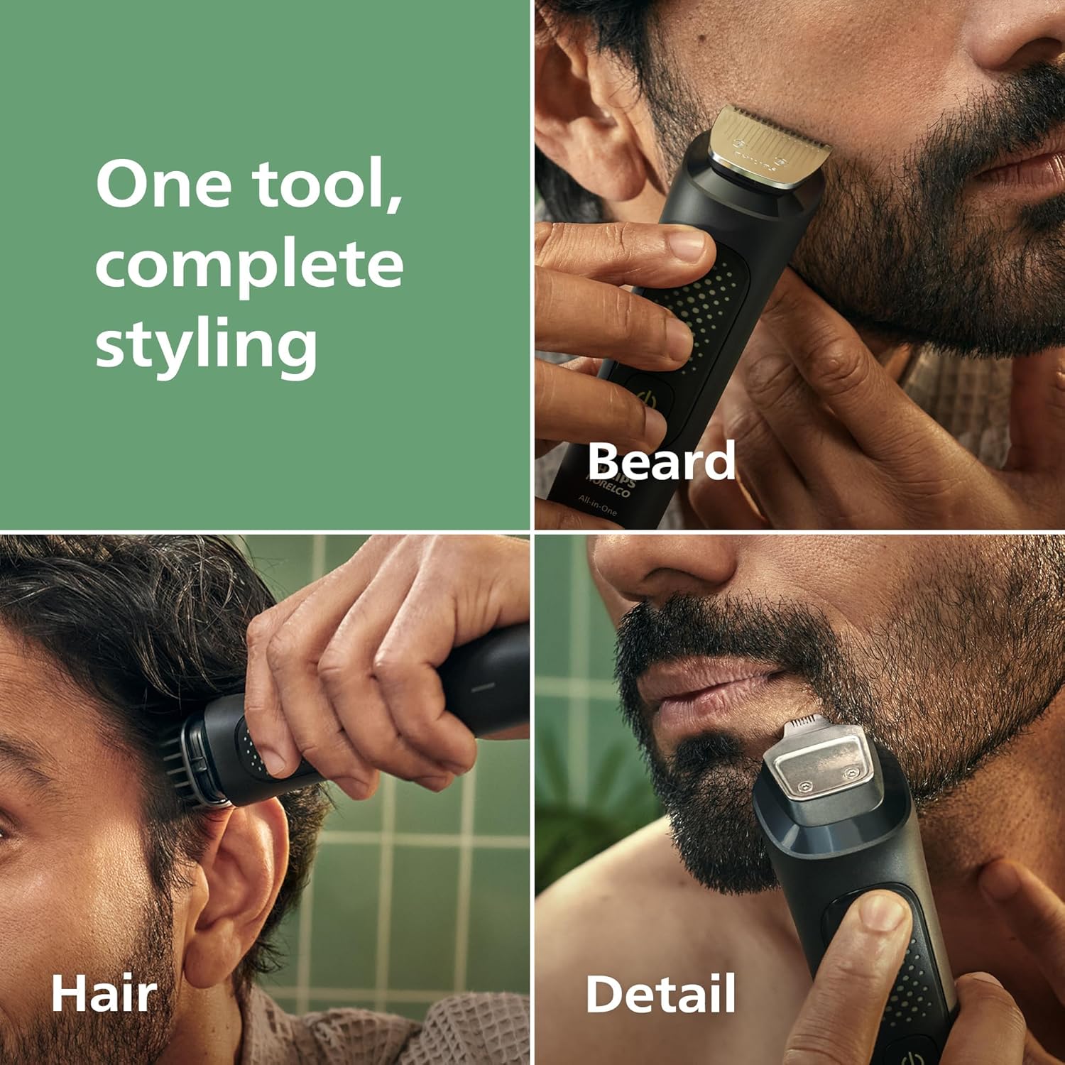 Philips Norelco All-in-One 3000 Series 13 in 1 Trimmer for Men, Beard Trimmer & Head Hair Clipper, Full Metal Self-Sharpening Blades & 8 Length Settings, MG3939/50 customer photo 2